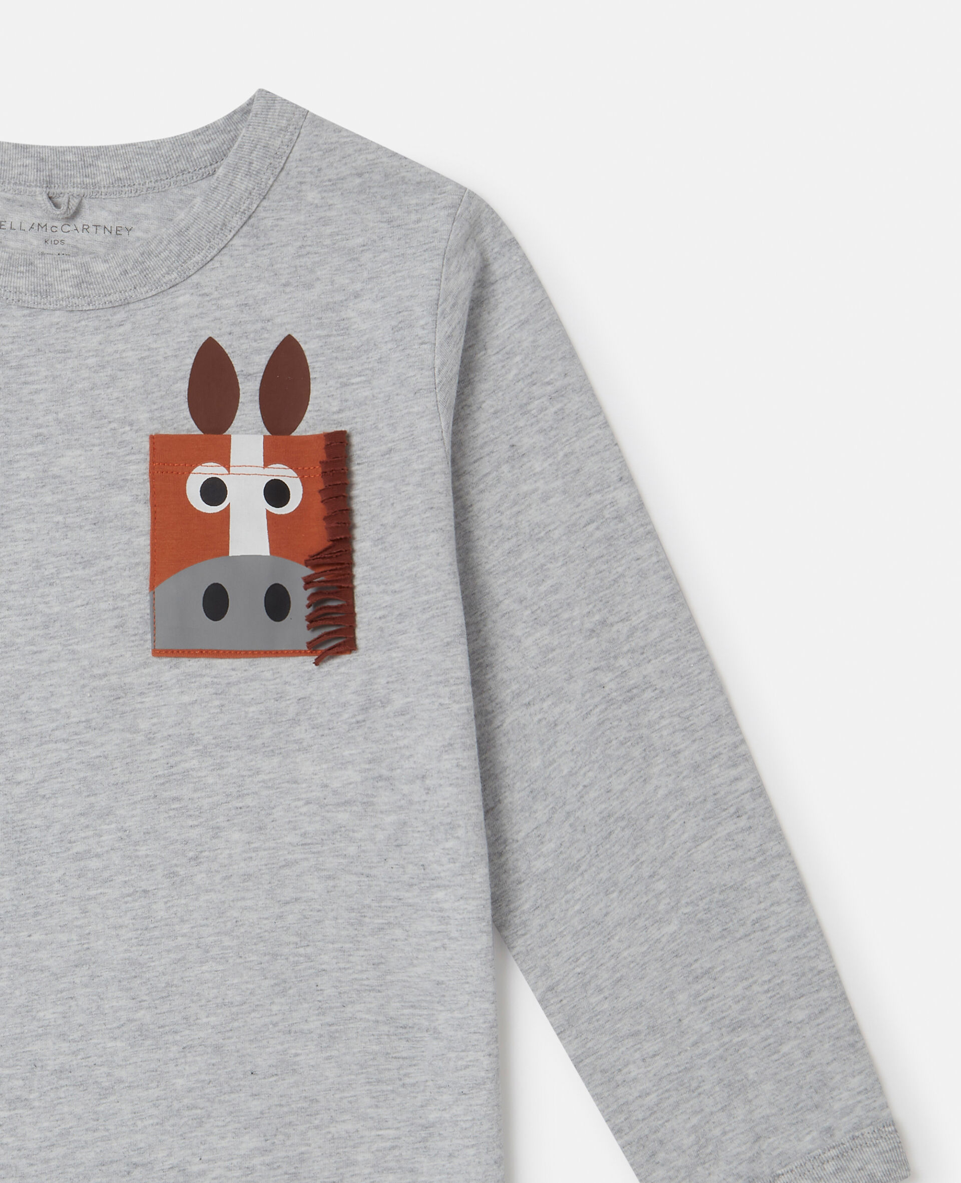 Horse Appliqué Long-Sleeve T-Shirt