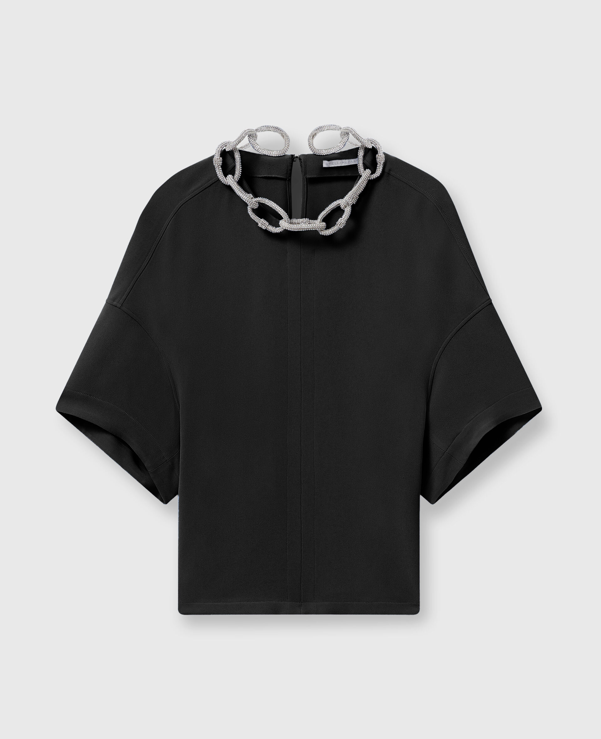 Crystal Chain Short-Sleeve Top