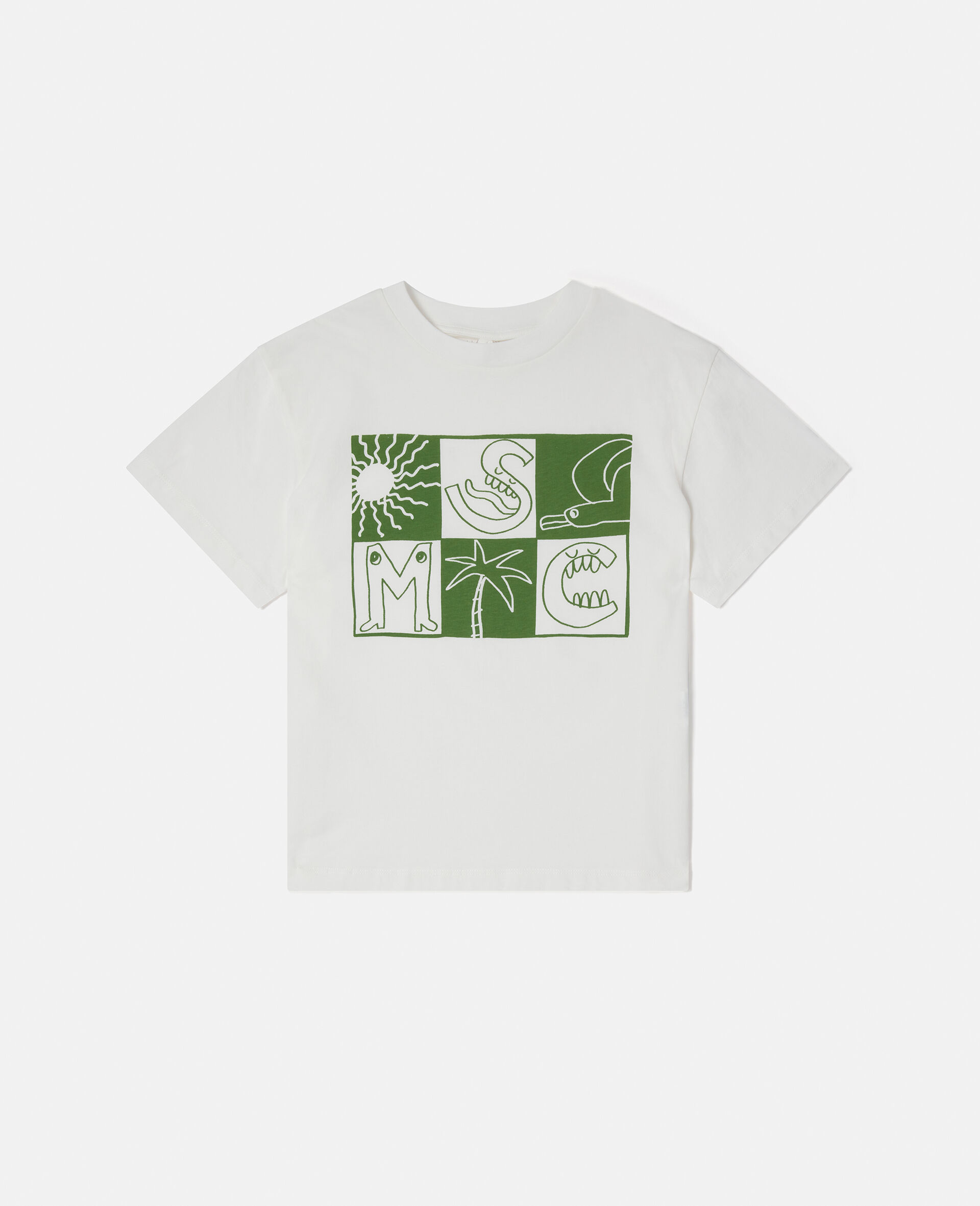 Brand Lettering Check T-Shirt