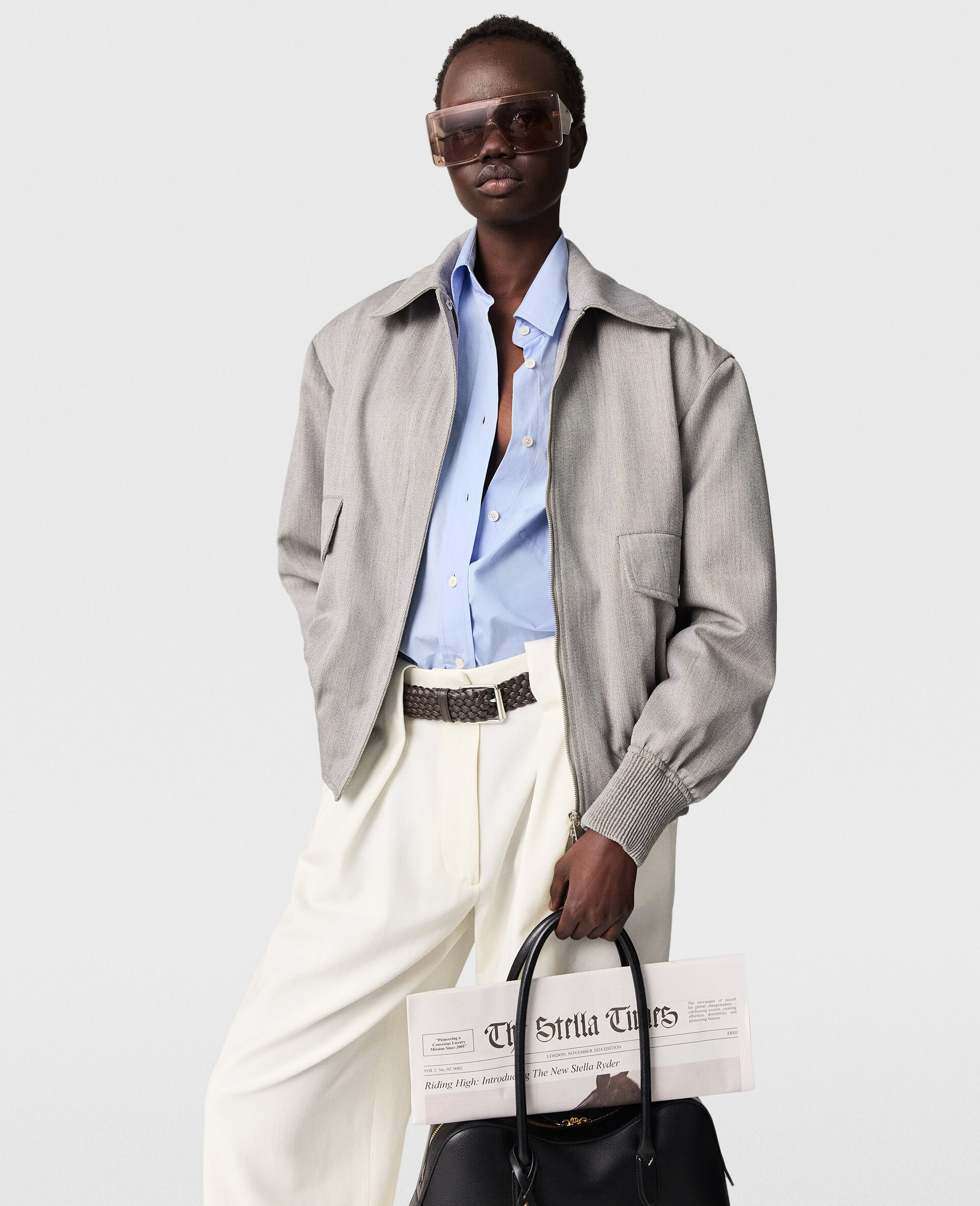Boxy Collared Bomber Jacket