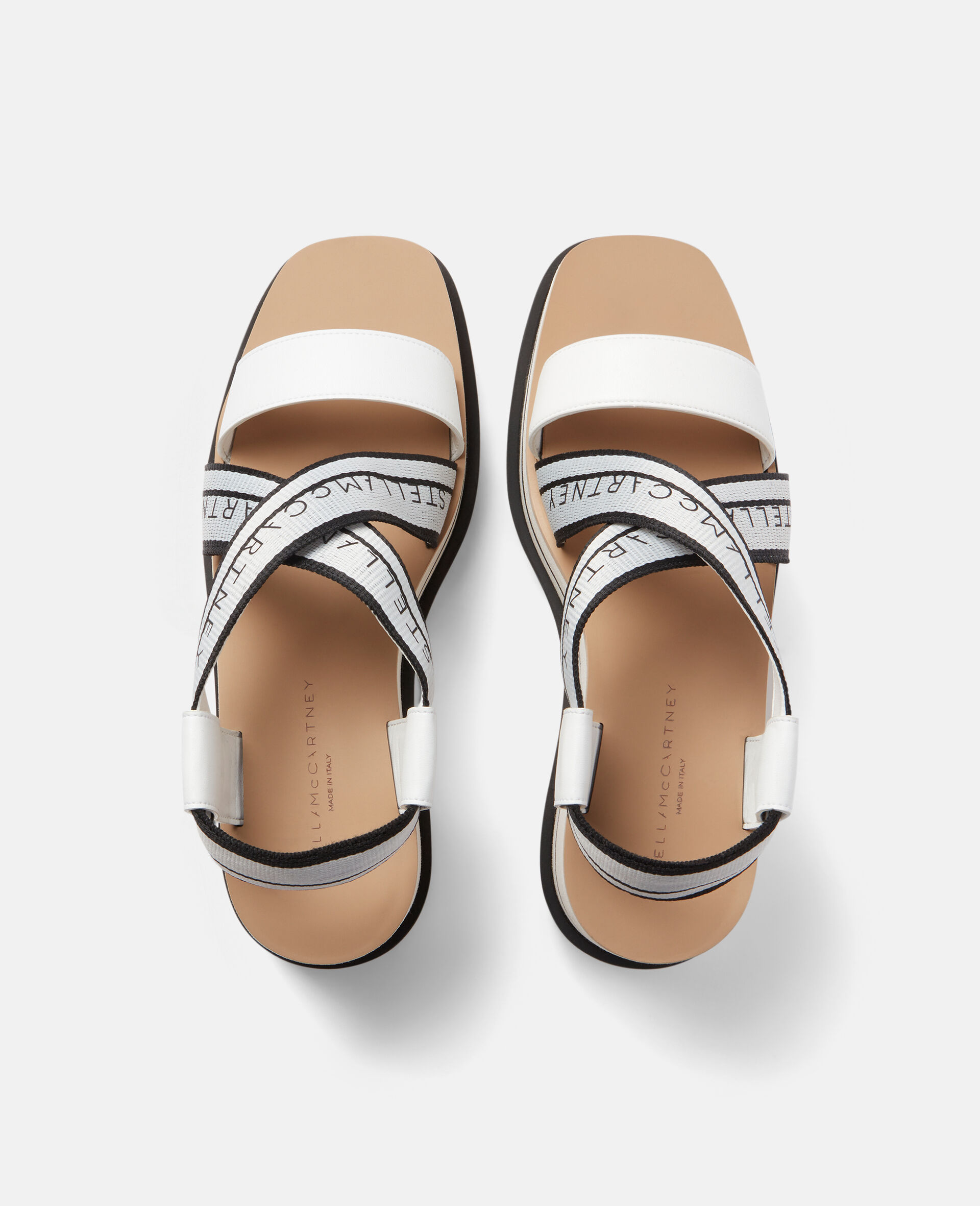 Sneak-Elyse Striped Platform Sandals