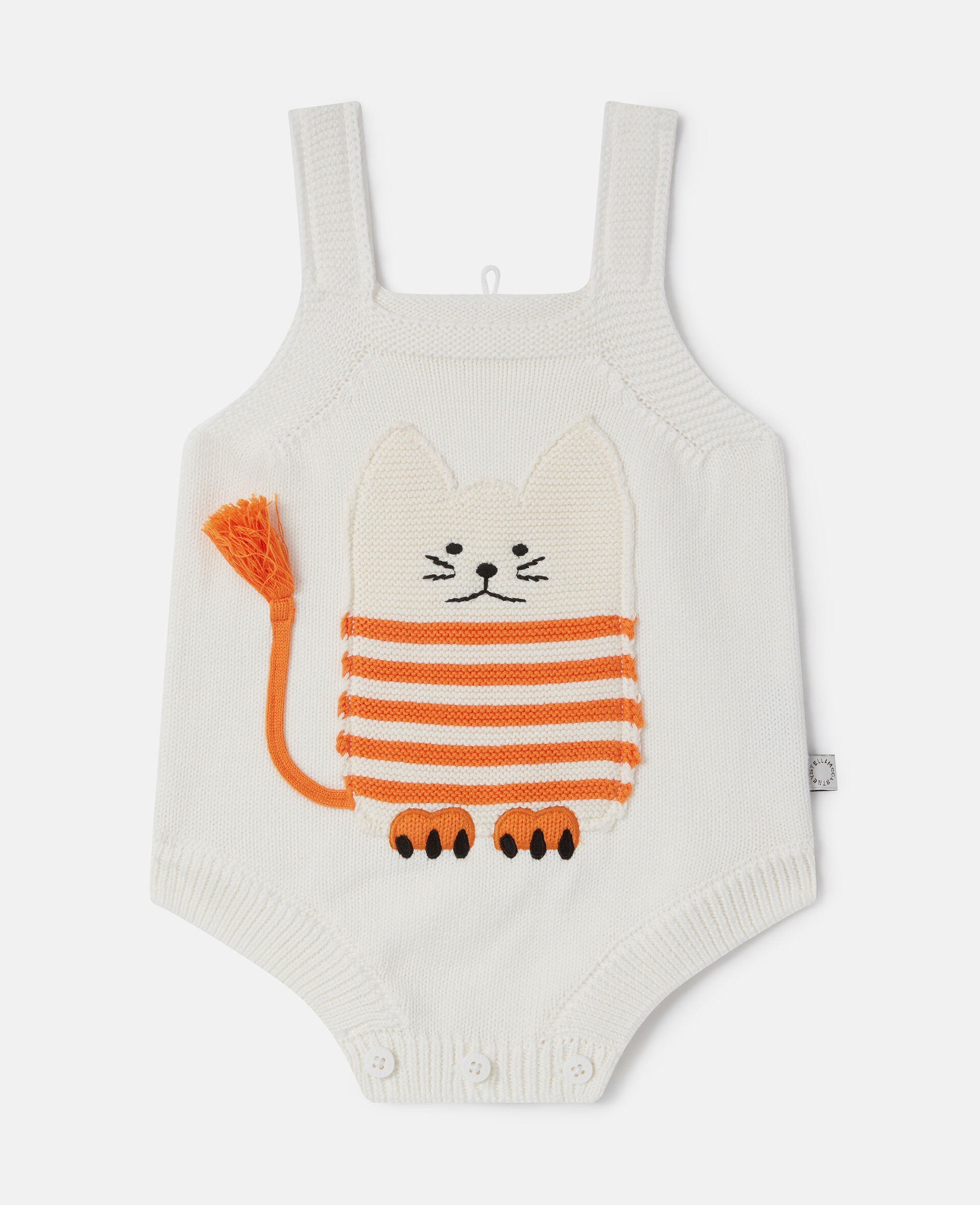 Cat Graphic Embroidered Romper