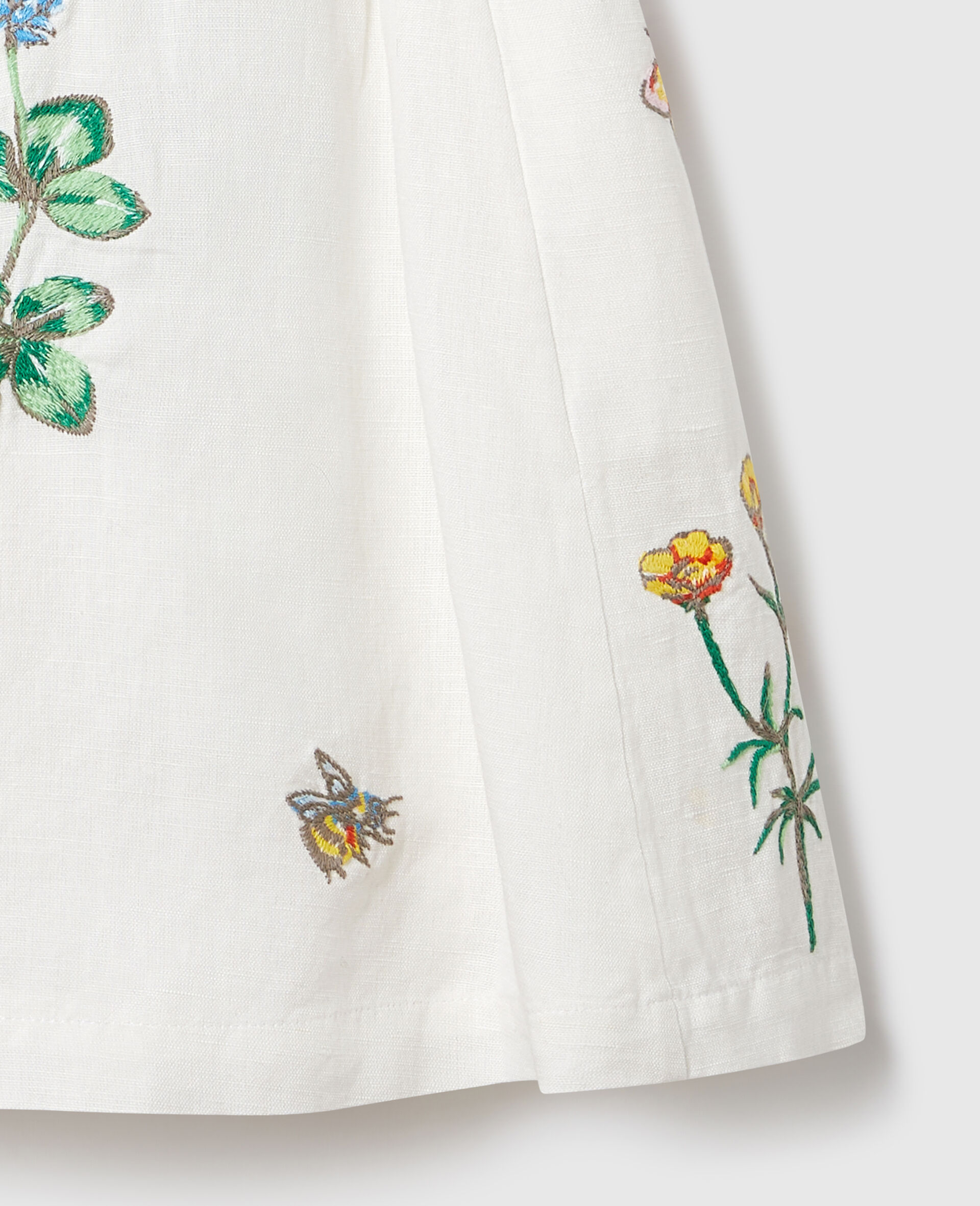 Flower Embroidered Skirt
