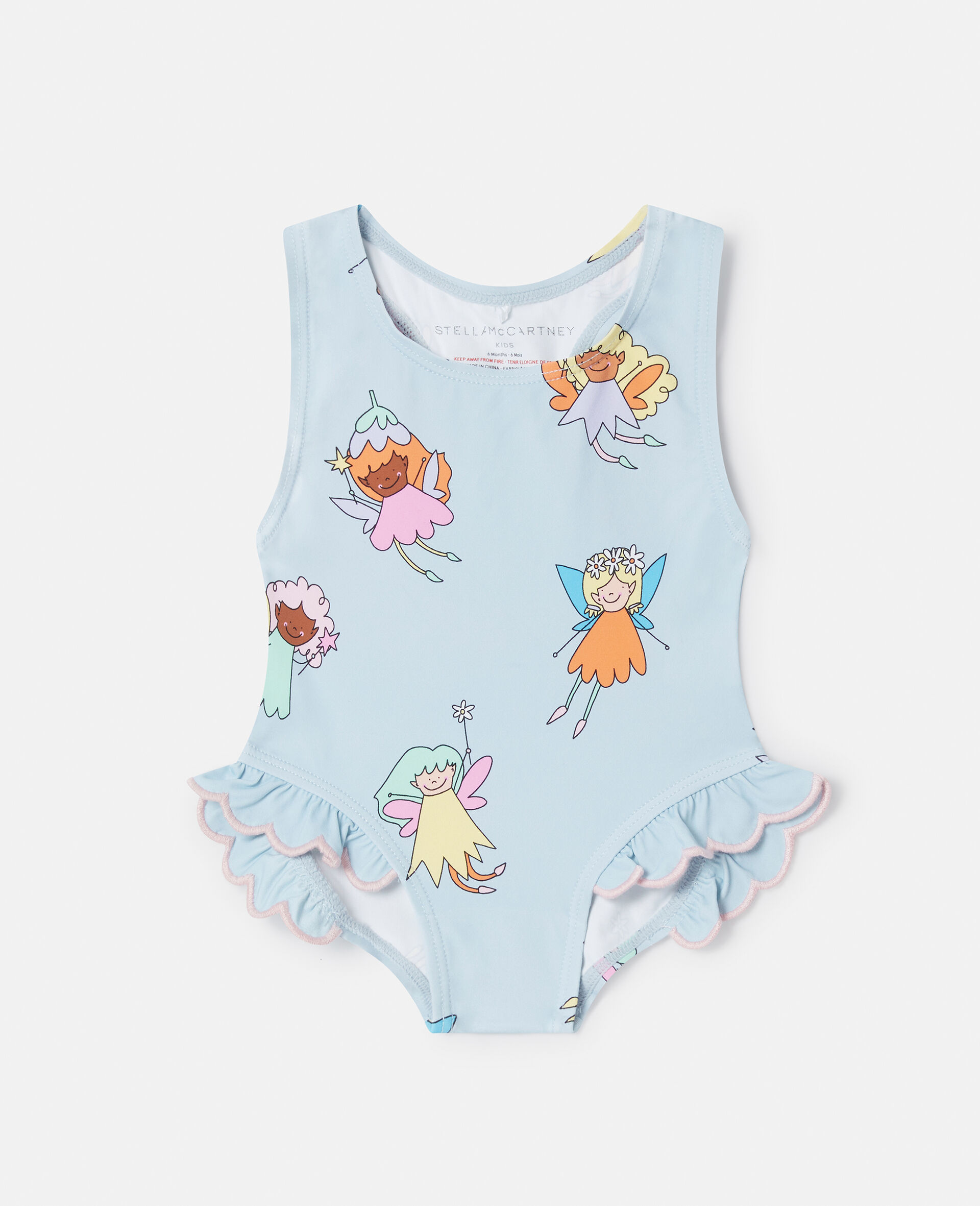 Fairies Print Frilled Swimsuit