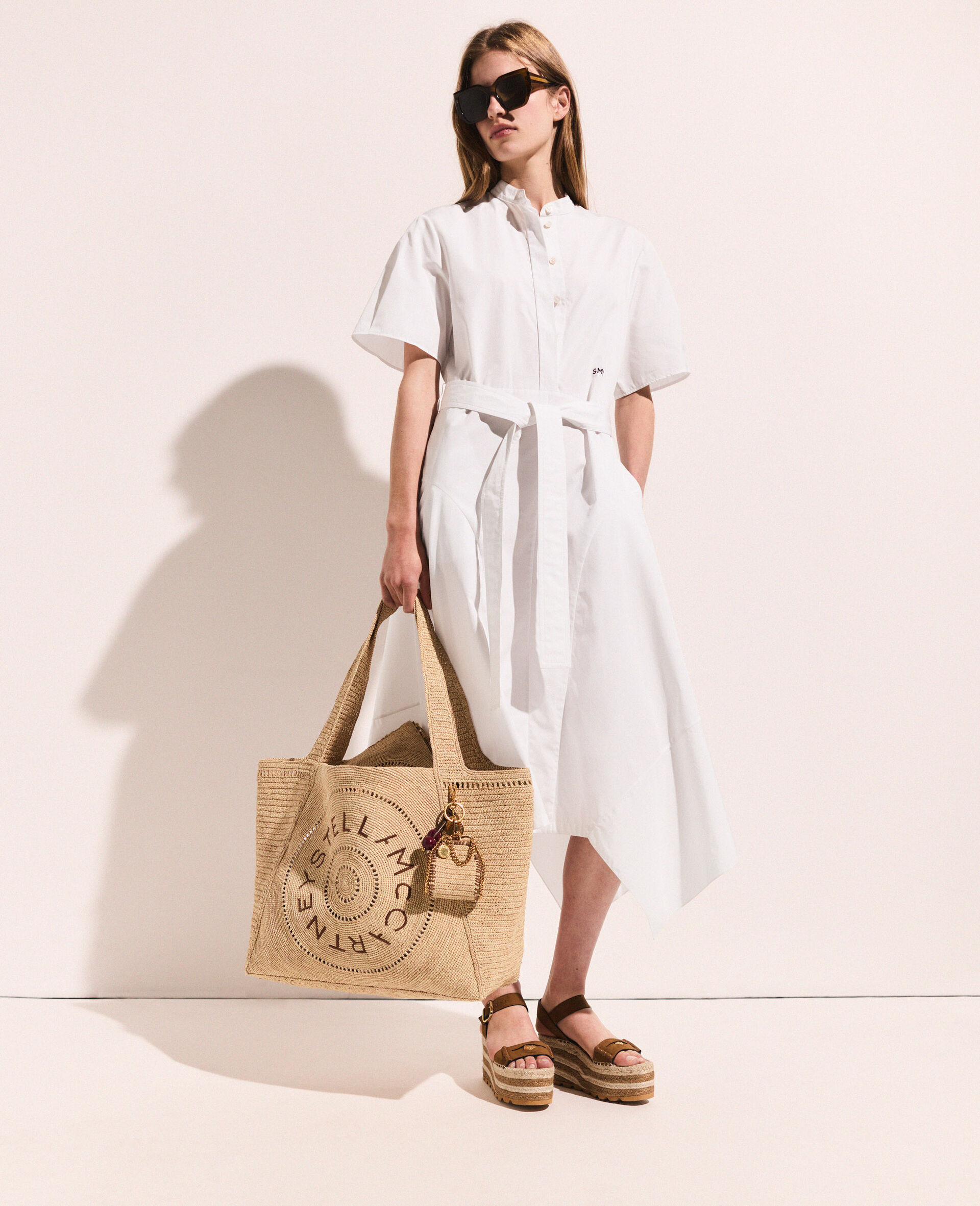 Short Sleeve Belted Midi Dress