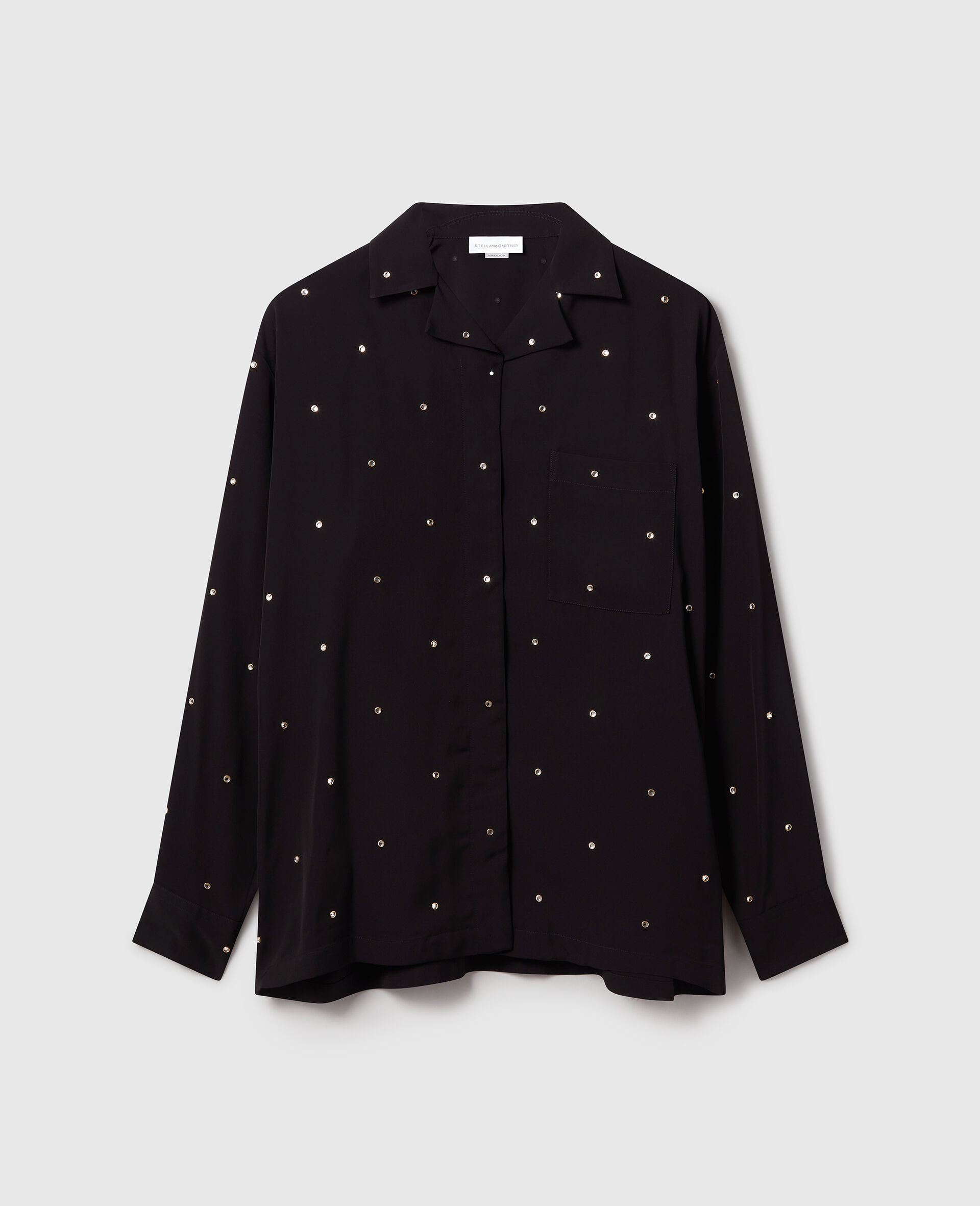 Lead-Free Crystal Oversized Shirt