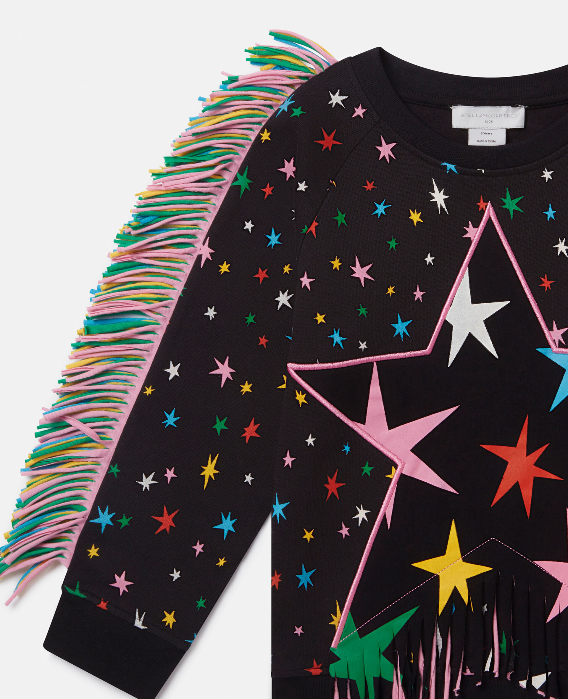 Star Pattern Fringe Sweatshirt