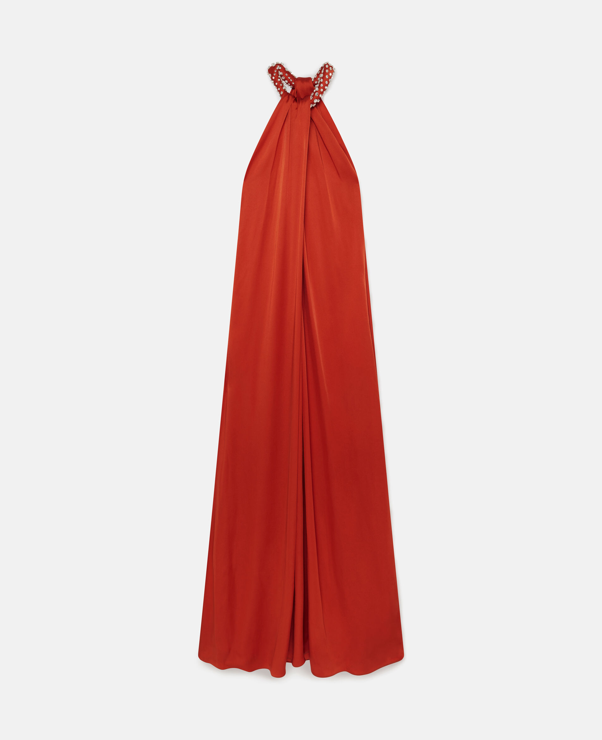 Crystal Halterneck Satin Maxi Dress