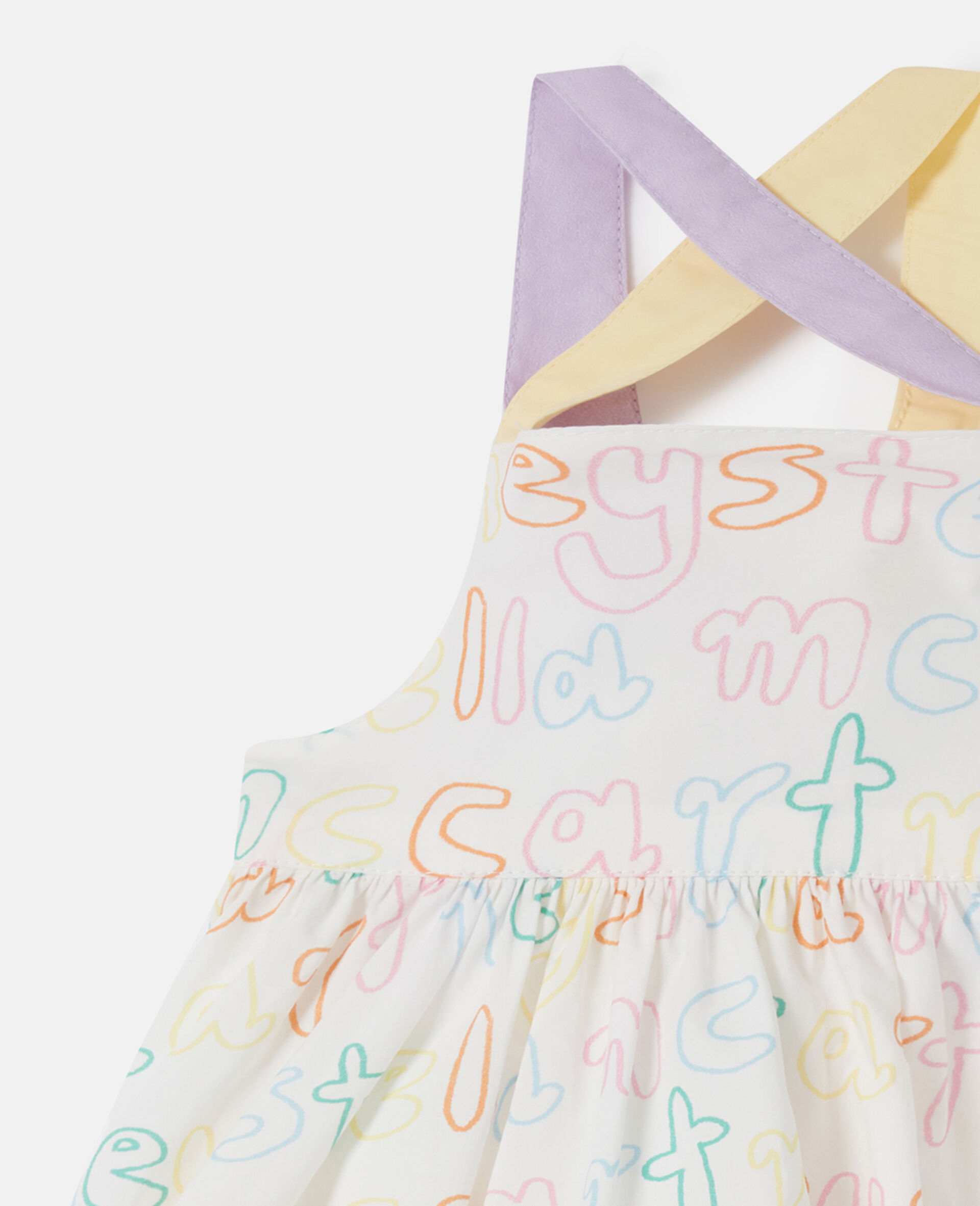 Brand Print Dress and Bloomers Set