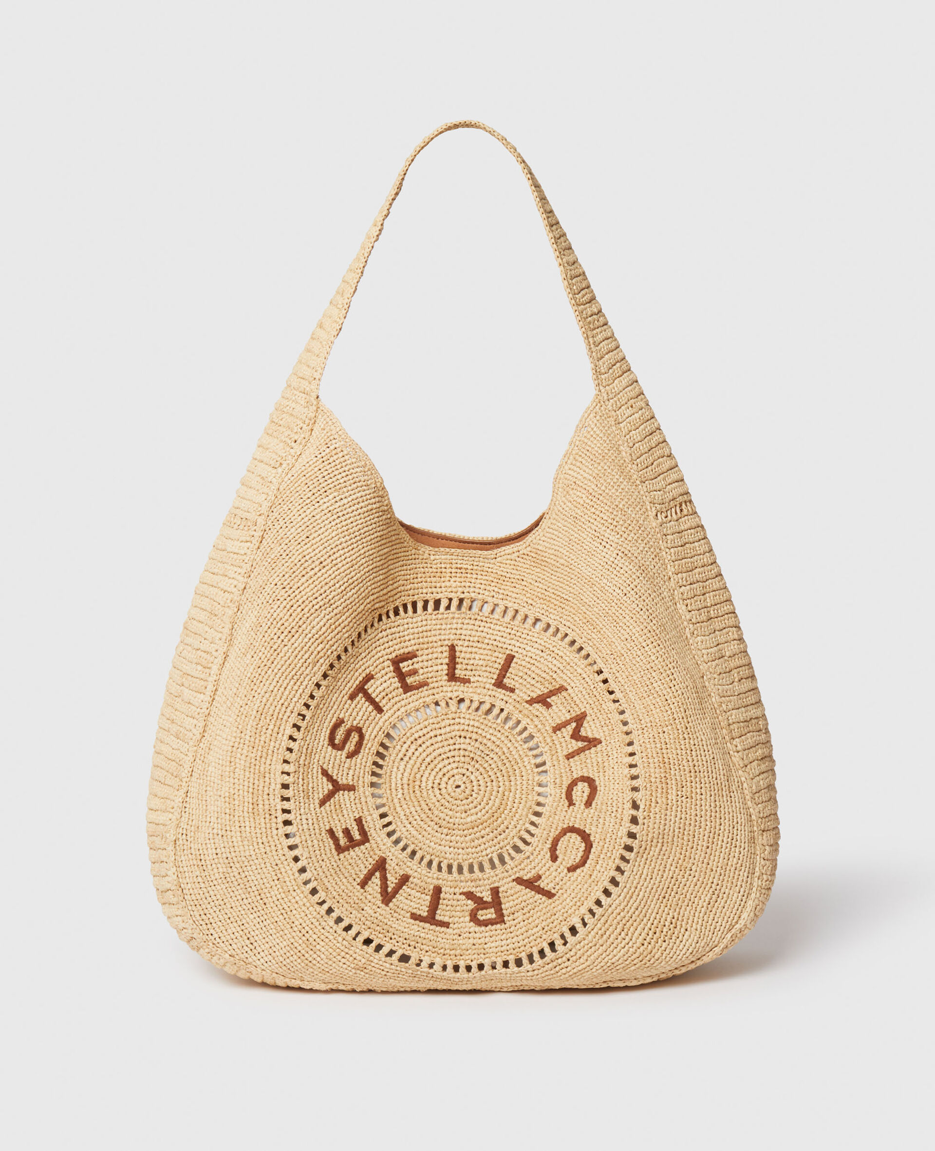 Logo Raffia Slouchy Large Tote Bag