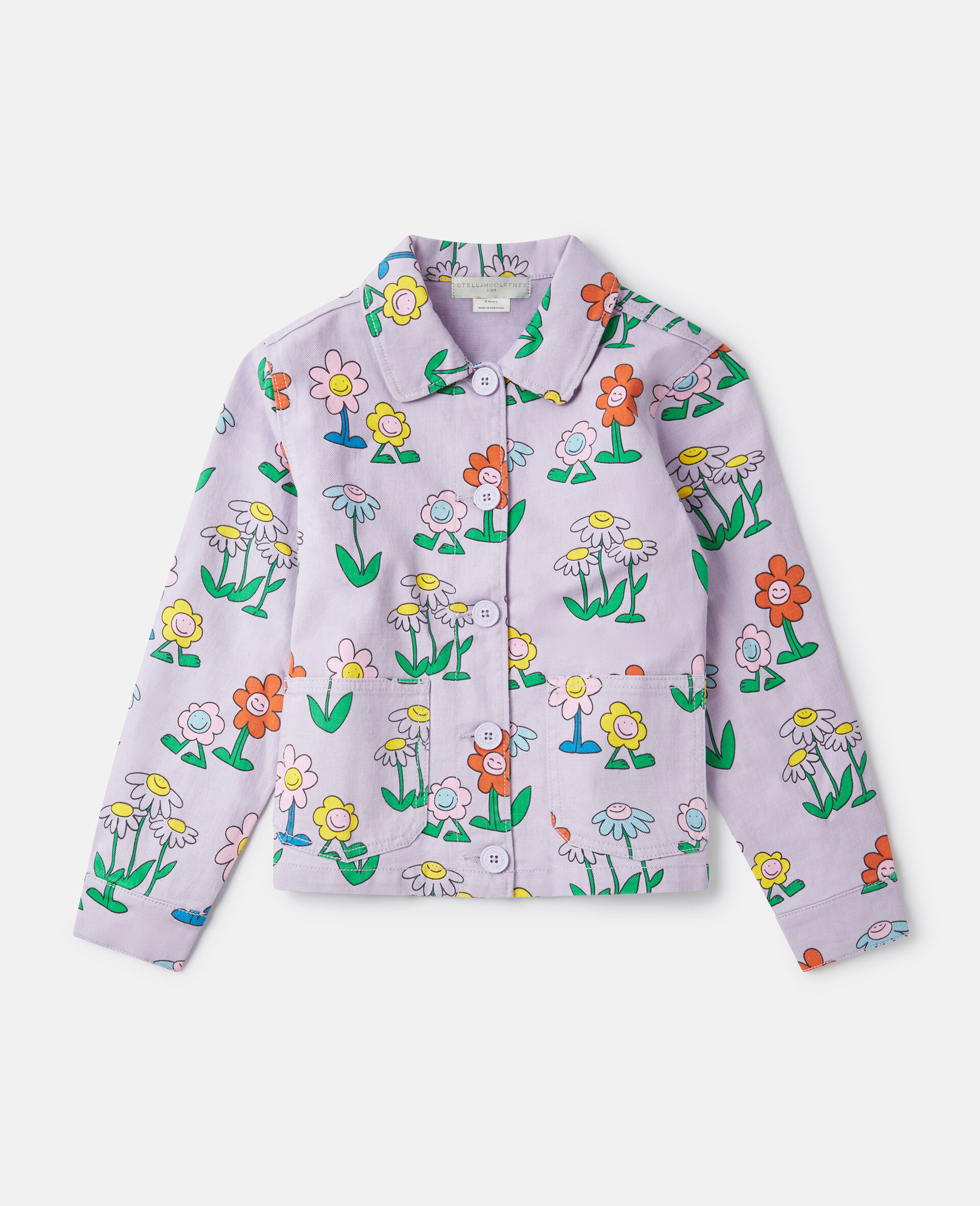 Flower Print Collared Jacket