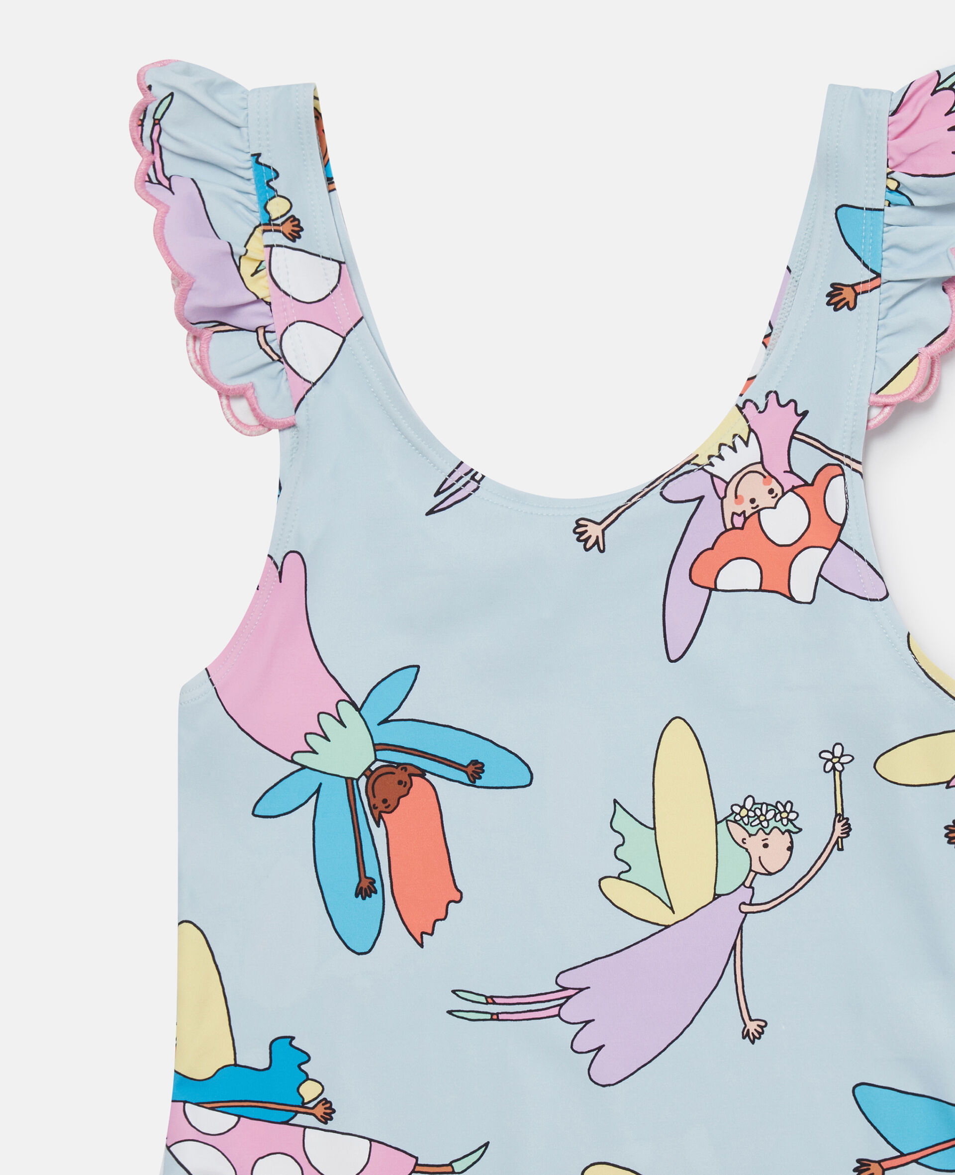 Fairies Print Frilled Swimsuit