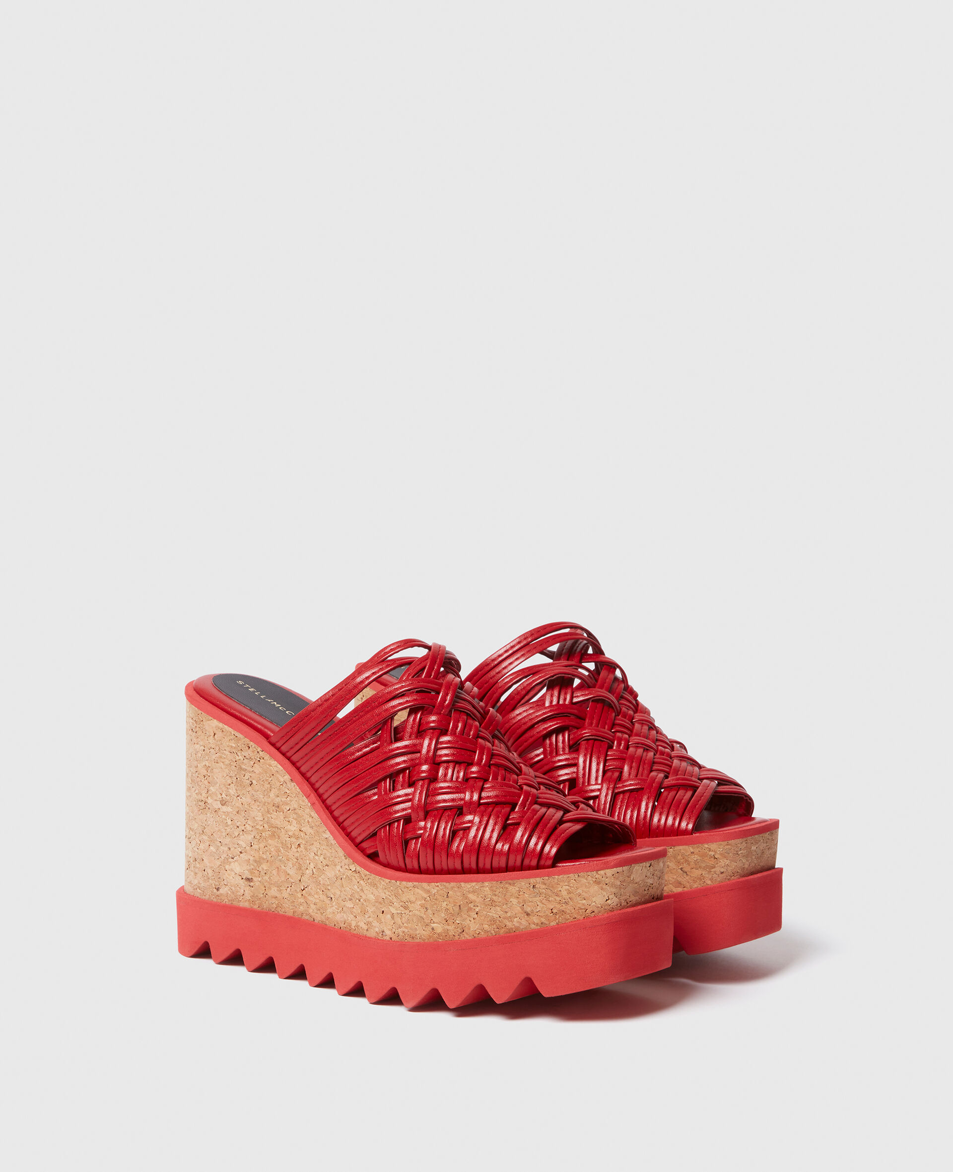 Sneak-Elyse Woven Platform Wedge Sandals