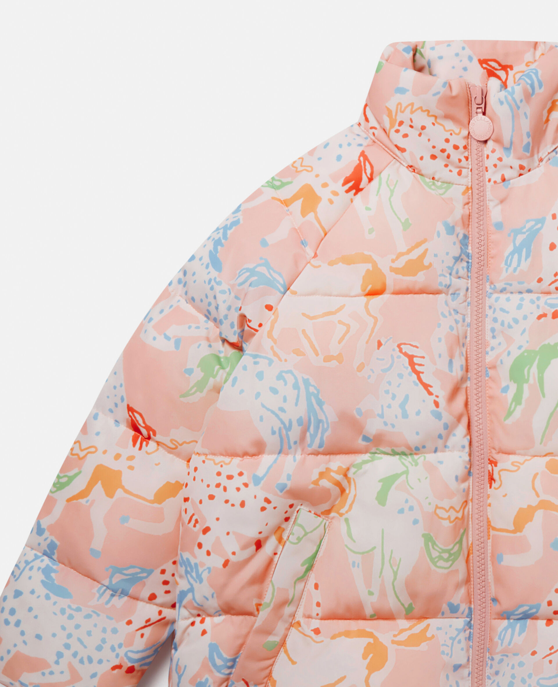 Horse Print Puffer Coat