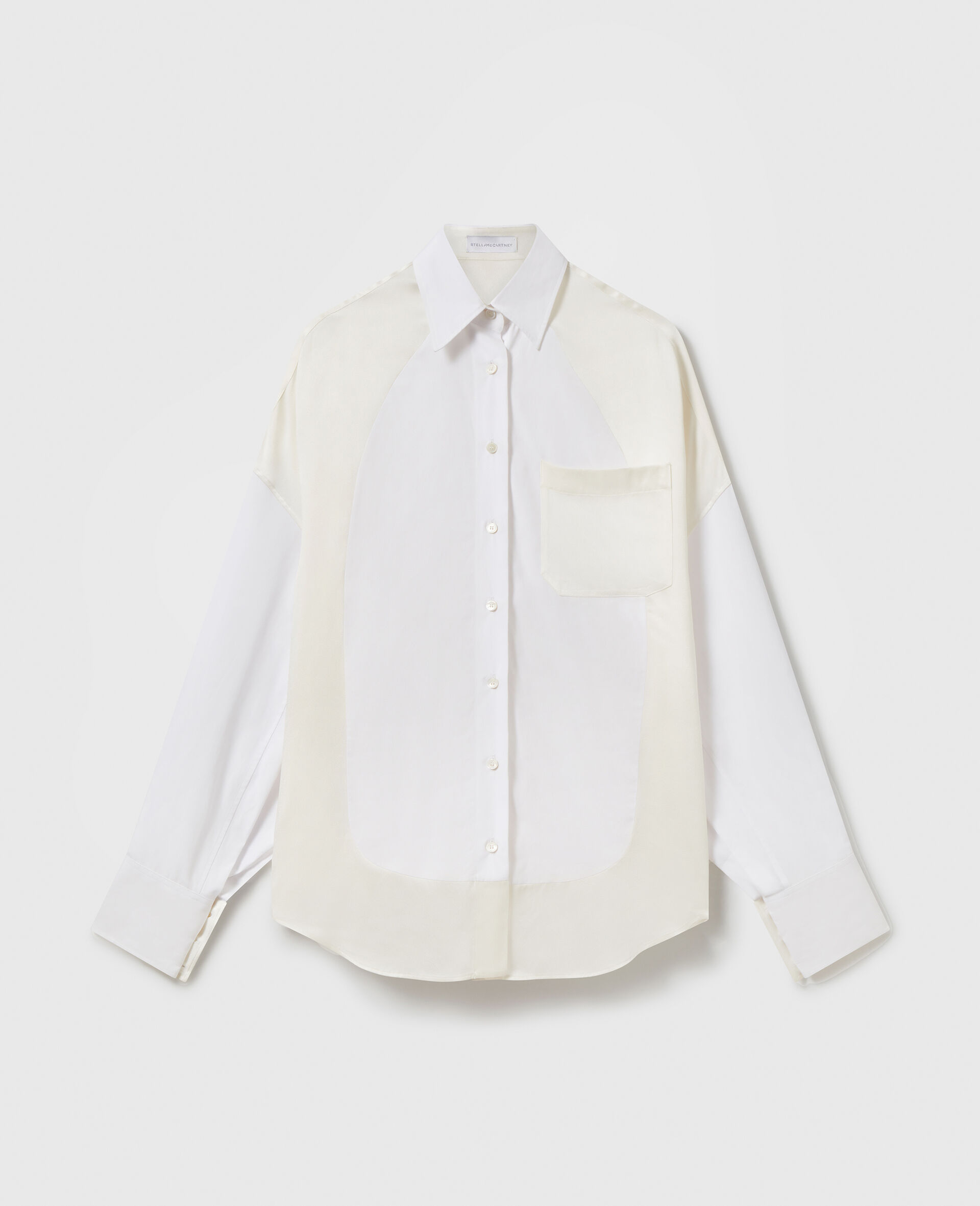 Satin Paneled Oversized Shirt