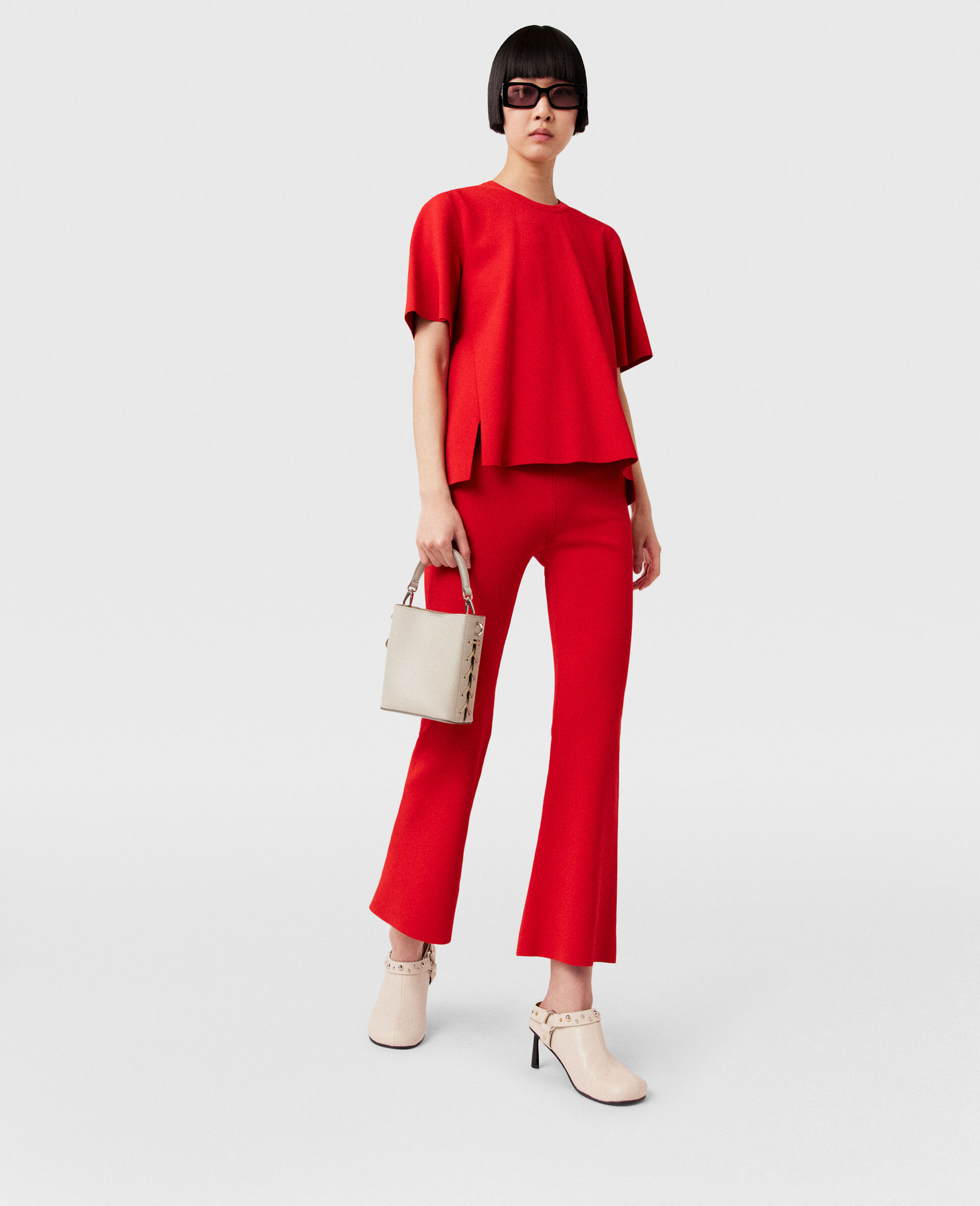 Compact Knit Flared Pants