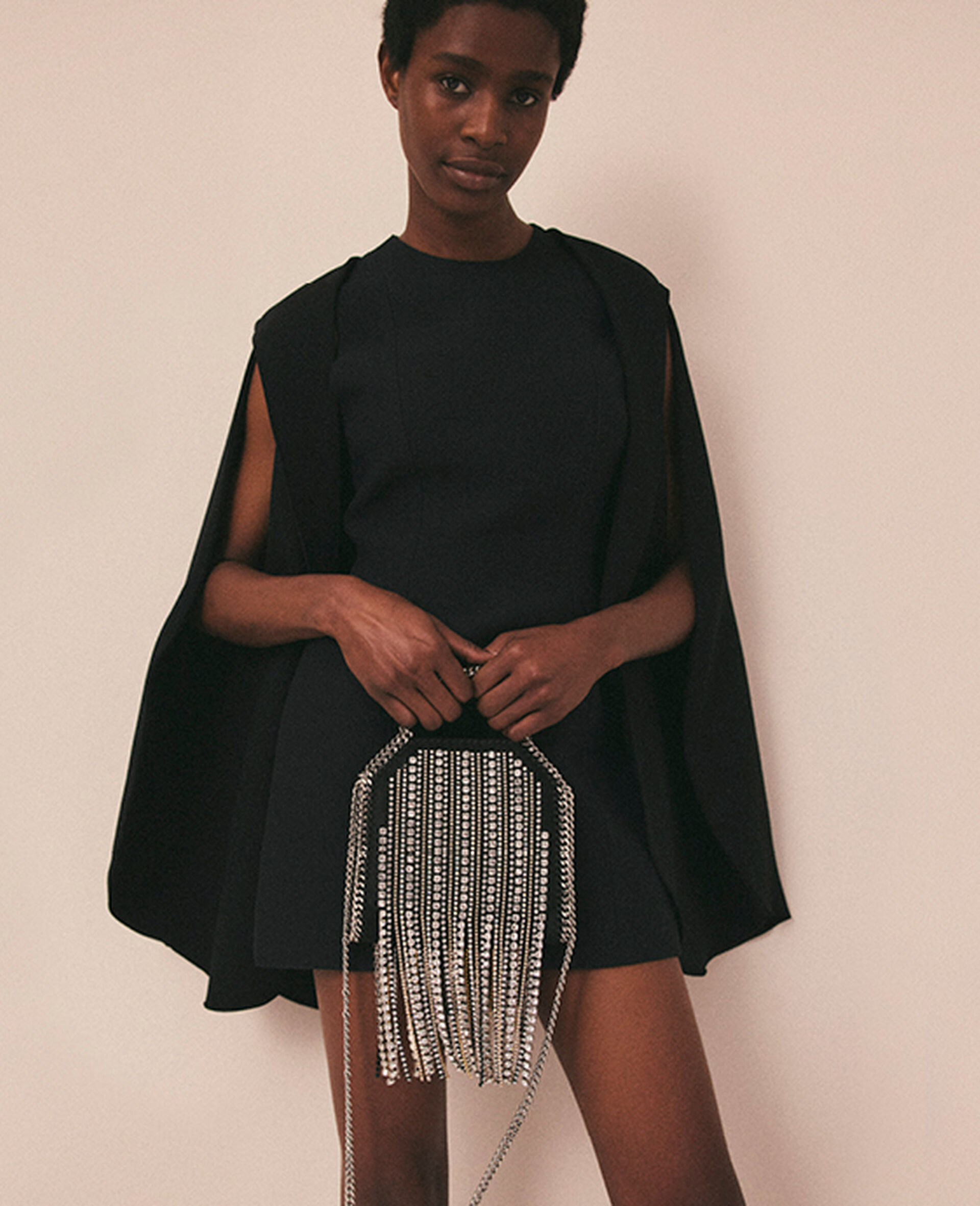Crystal Fringe Falabella Tiny Tote Bag