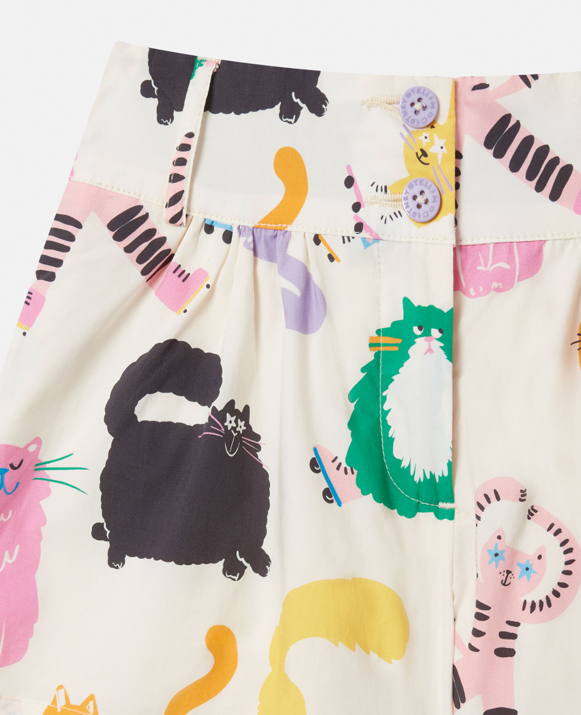 Cats Print Shorts