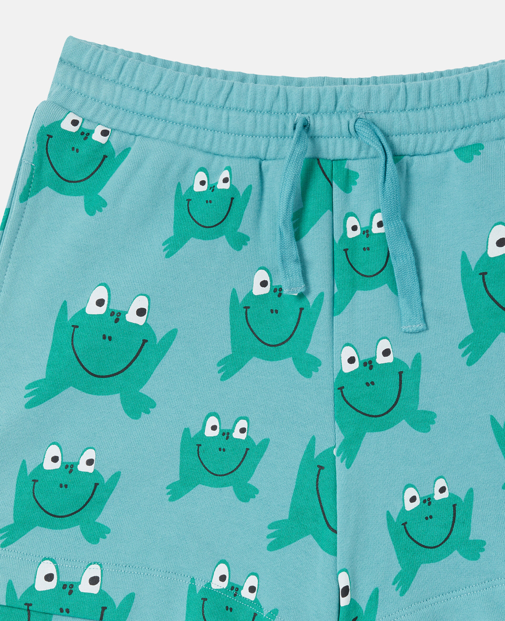 Frog Print Drawstring Shorts