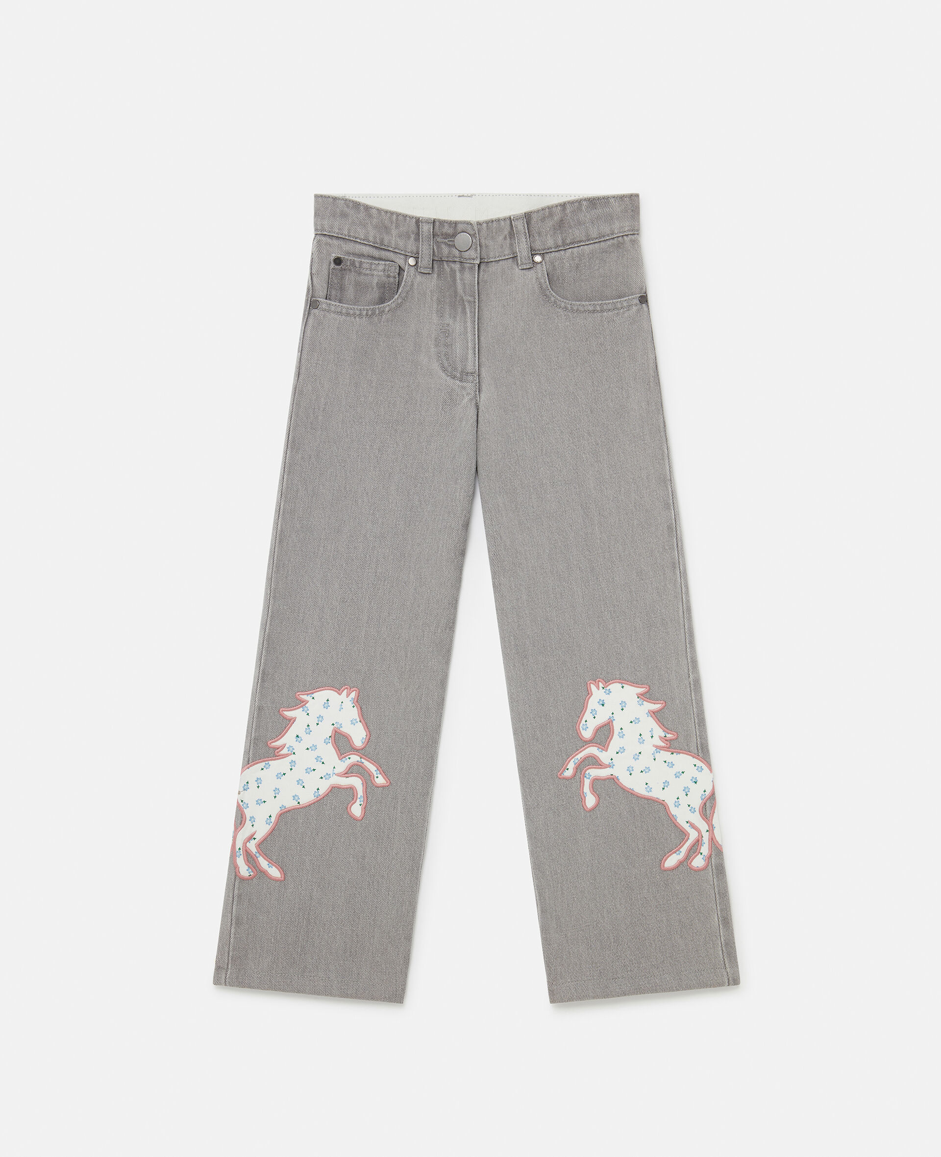 Horse Appliqué Denim Jeans