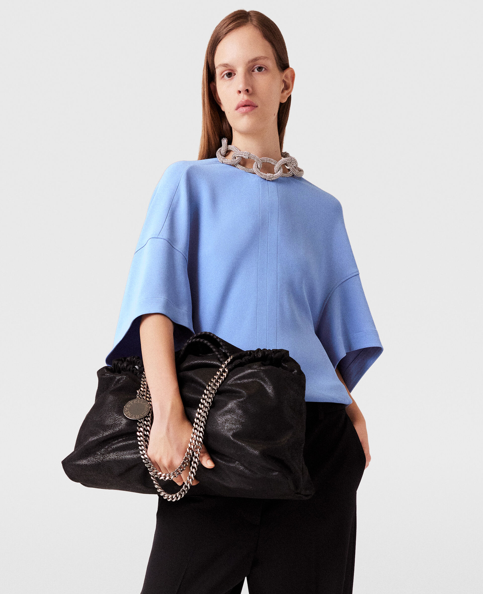 Crystal Chain Short-Sleeve Top