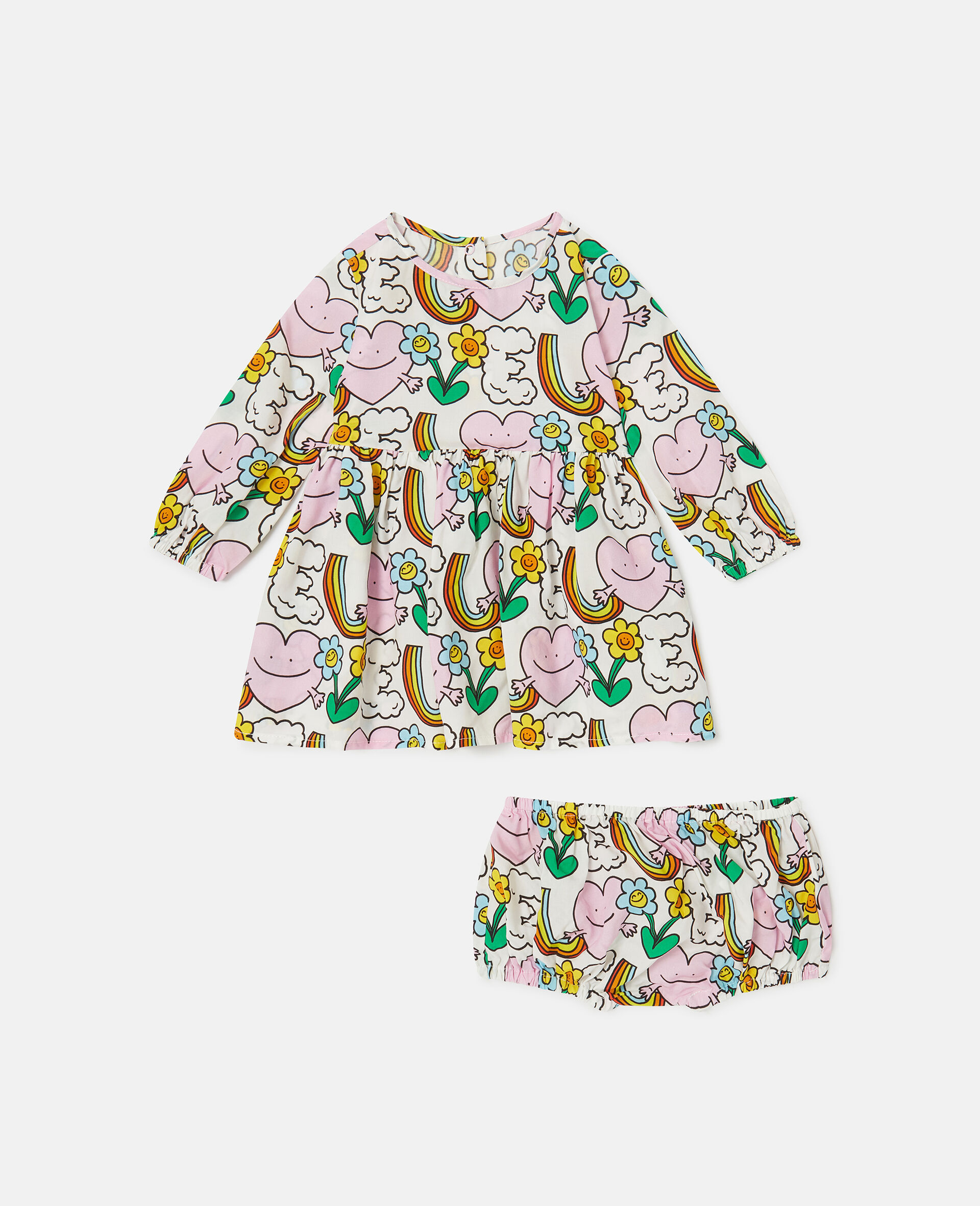 Earth Friends Print Dress and Bloomers Set