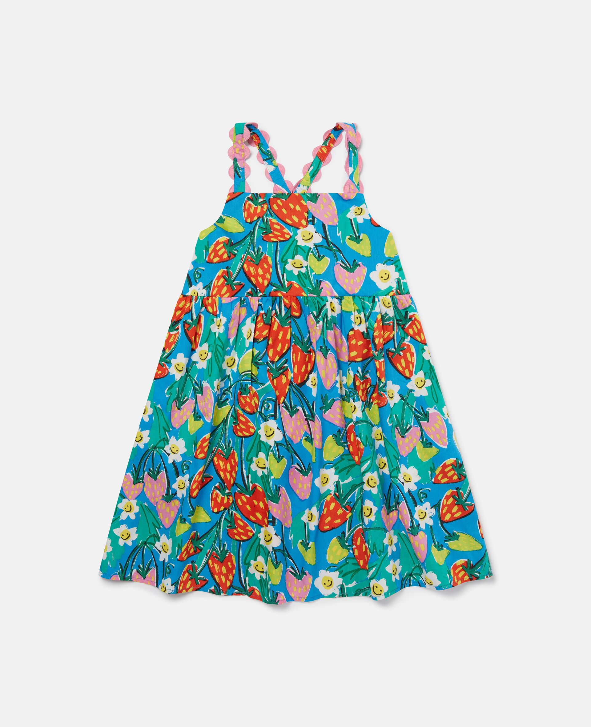 Strawberry Print Sleeveless Dress