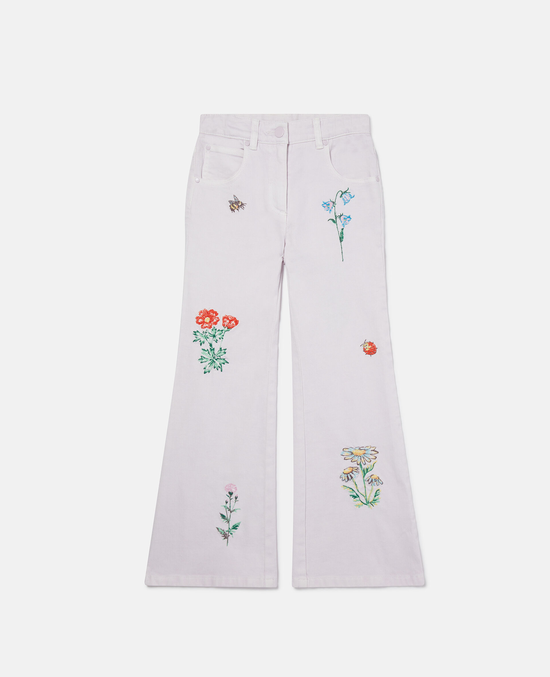 Flower Embroidered Jeans