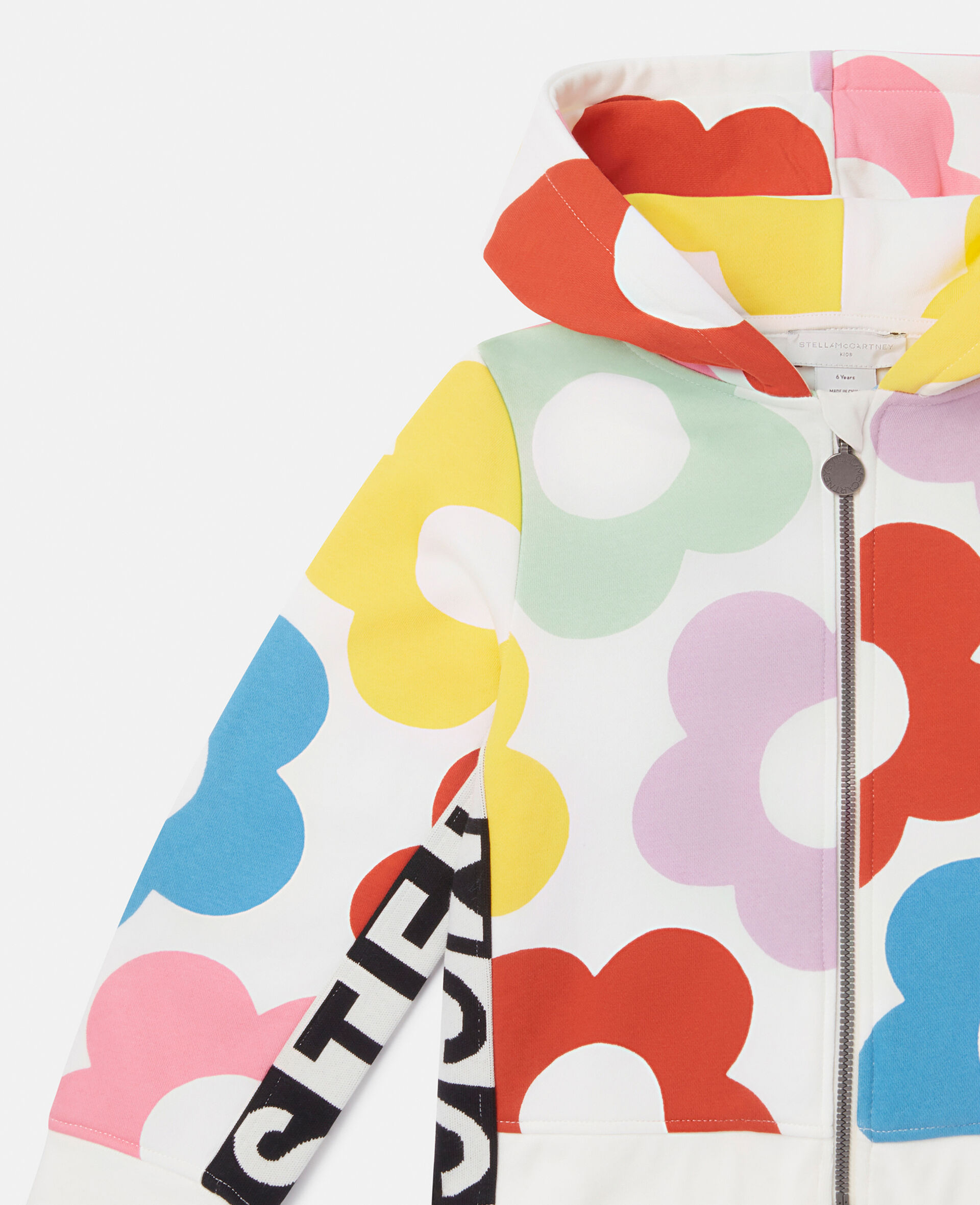 Floral Pattern Hooded Sweatshirt