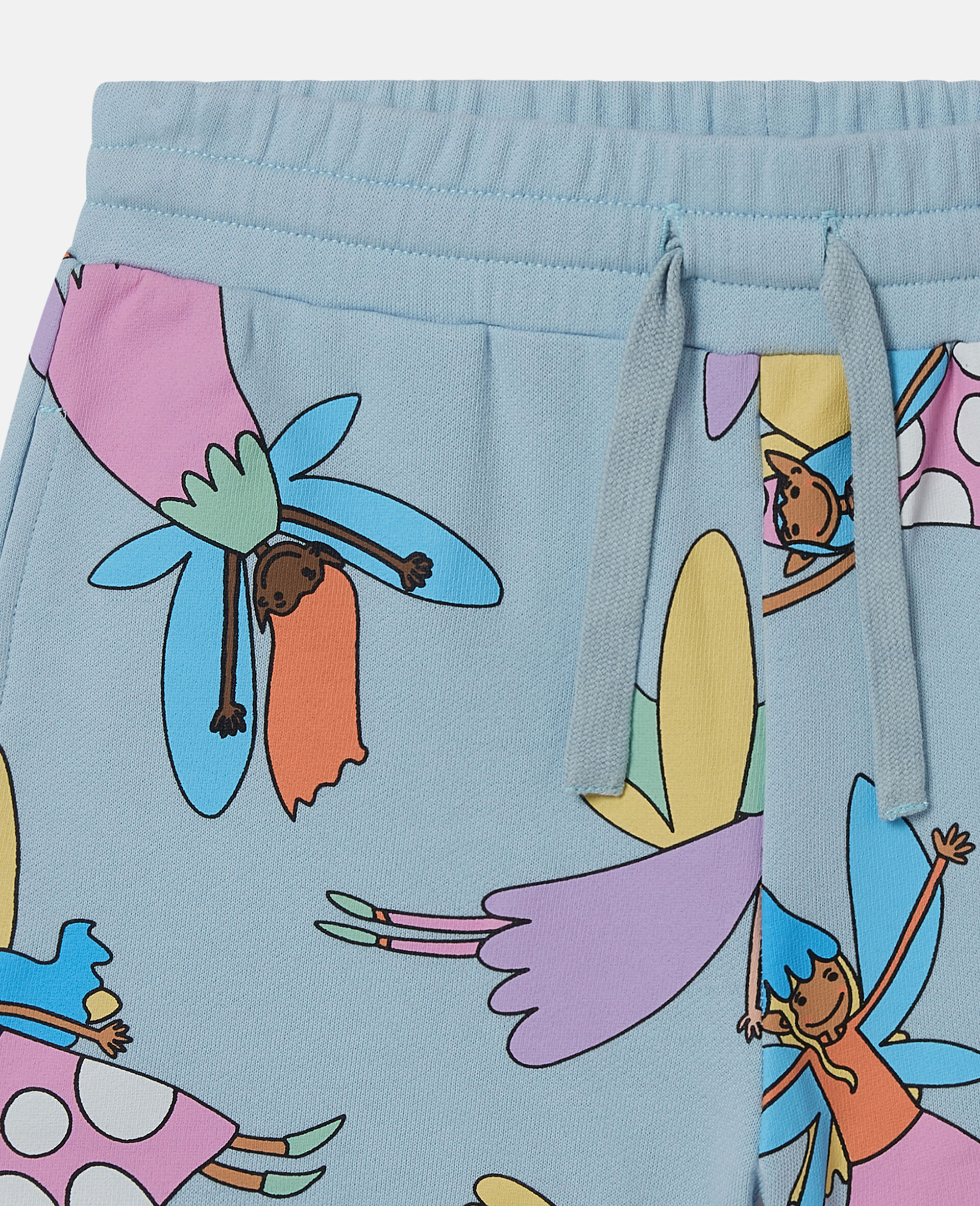 Fairies Print Drawstring Shorts