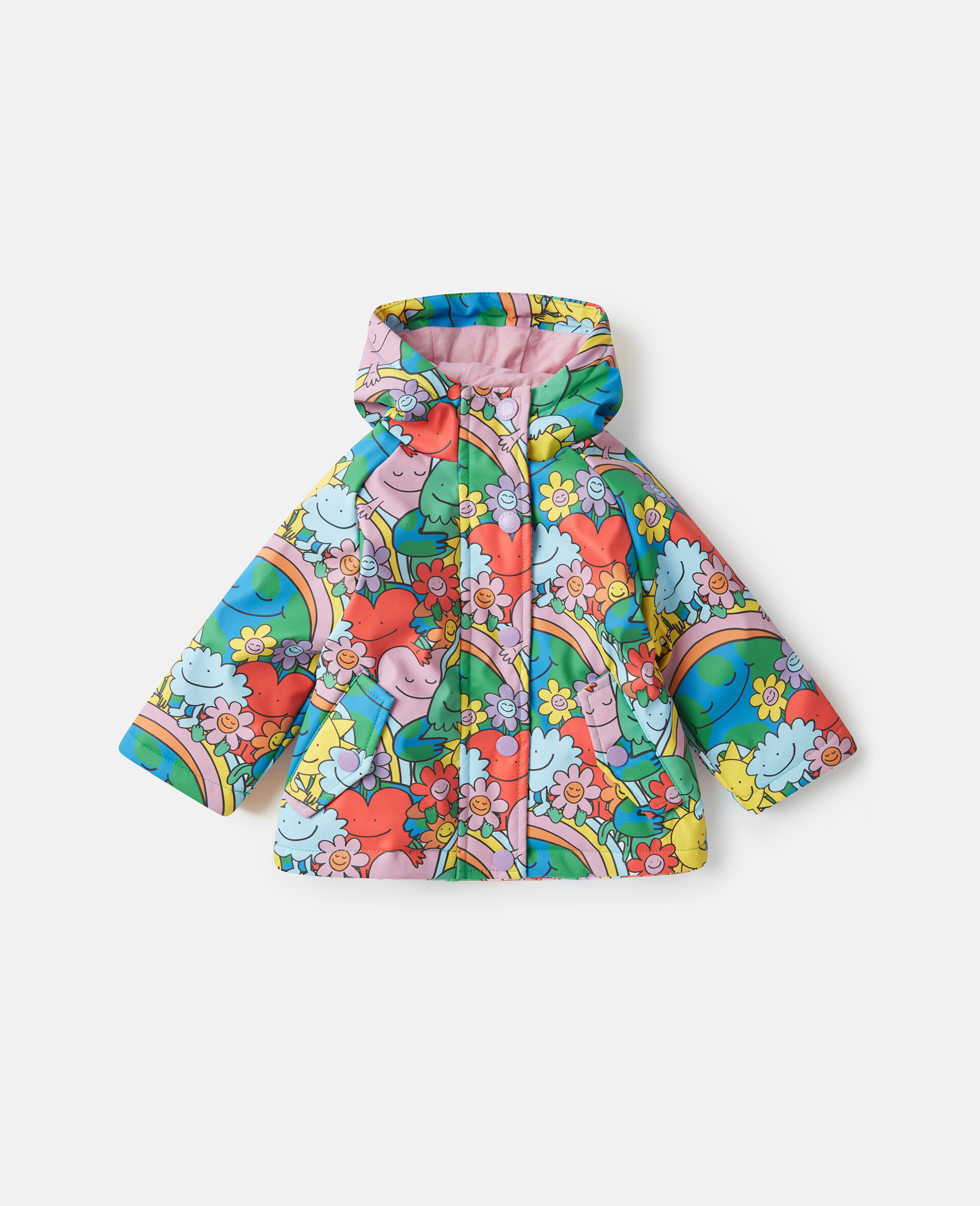 Earth Friends Print RainCoat