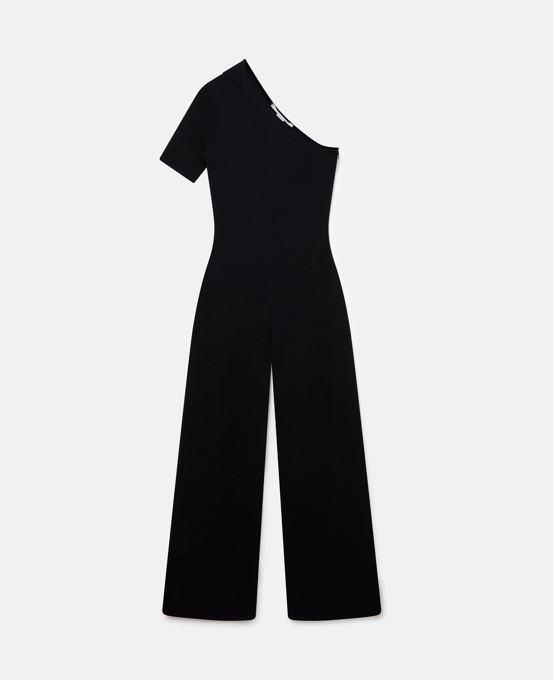 Compact Knit One-Shoulder Jumpsuit