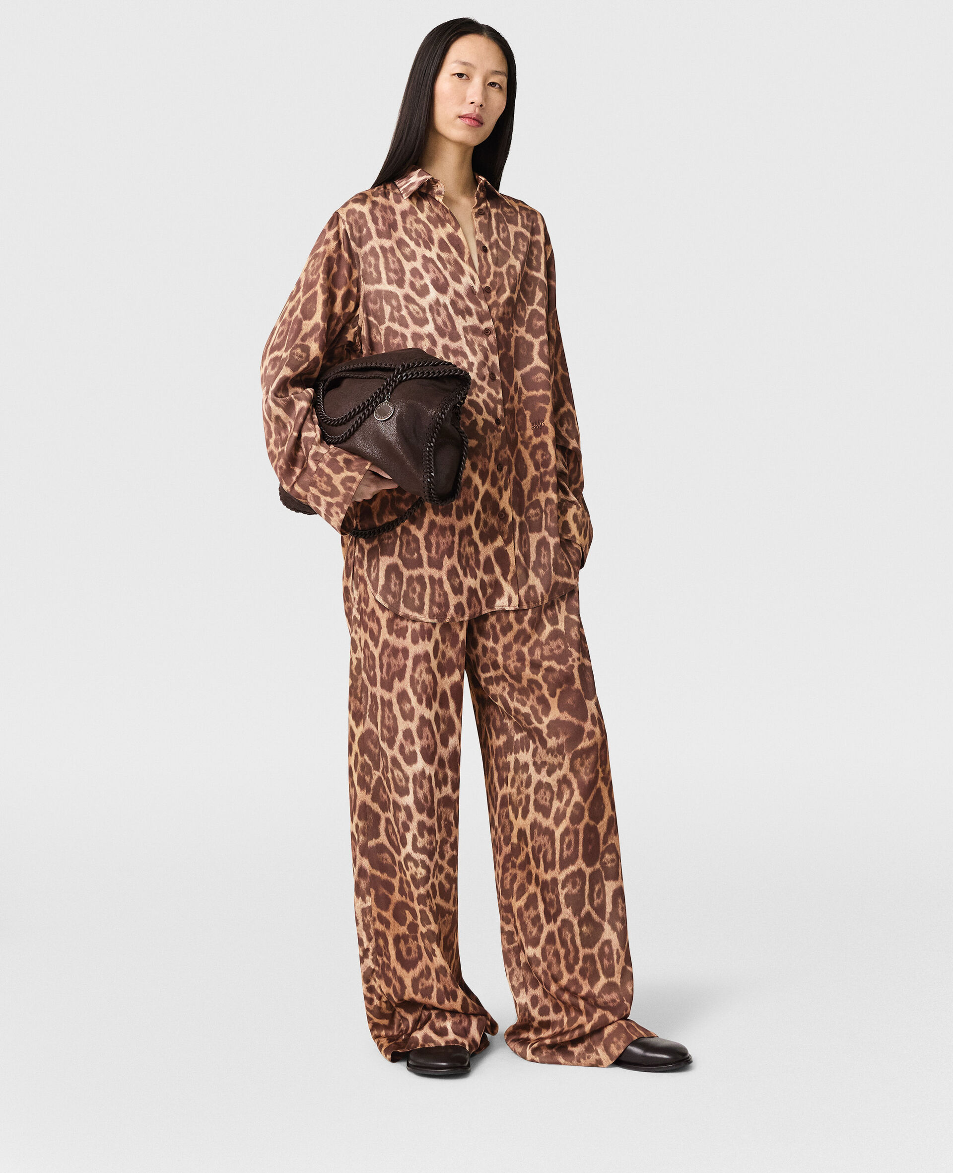 Leopard Straight-Leg Pants