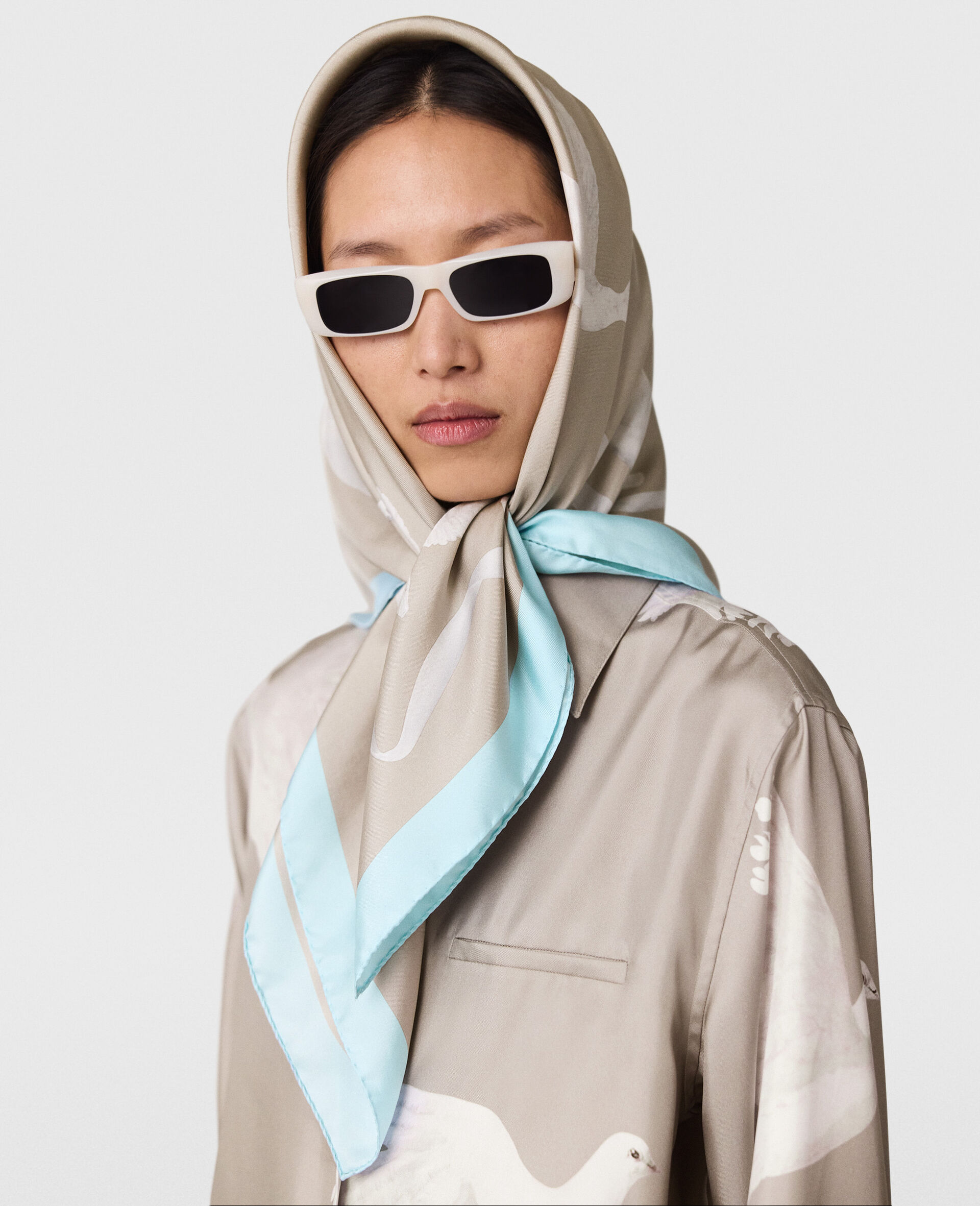 Dove Print Square Scarf