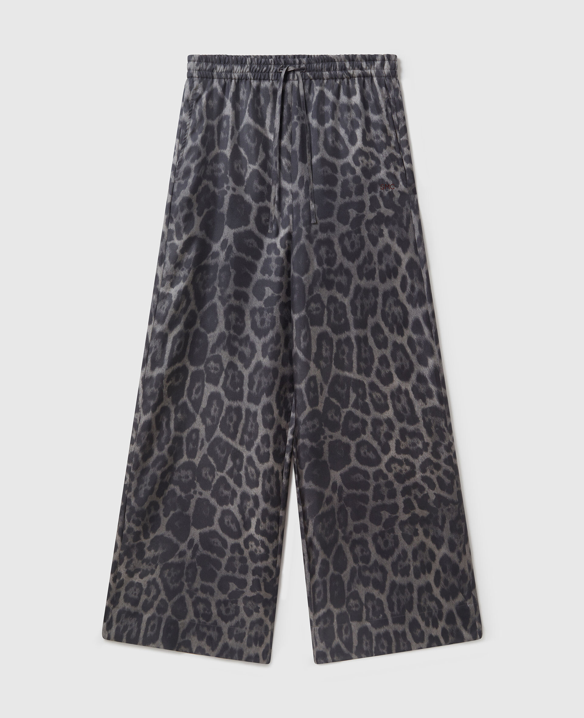 Oversized Drawstring Leopard Print Pants