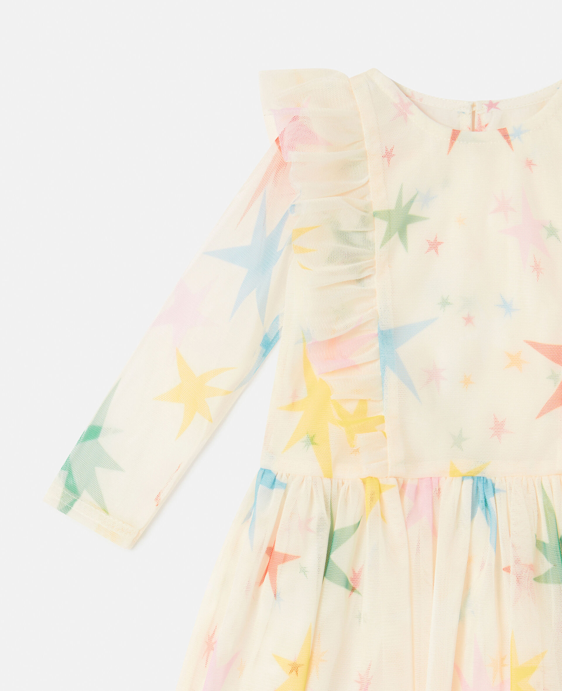 Star Pattern Frilled Tulle Dress