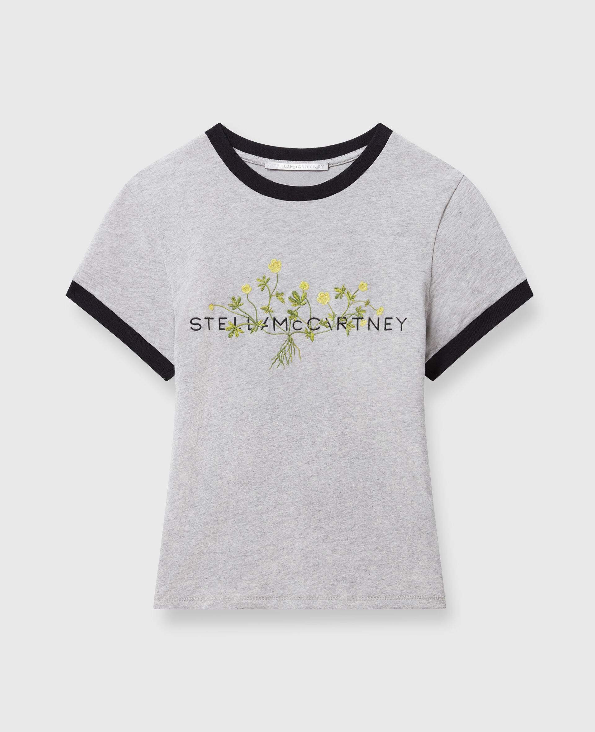 Logo Floral Embroidered T-Shirt