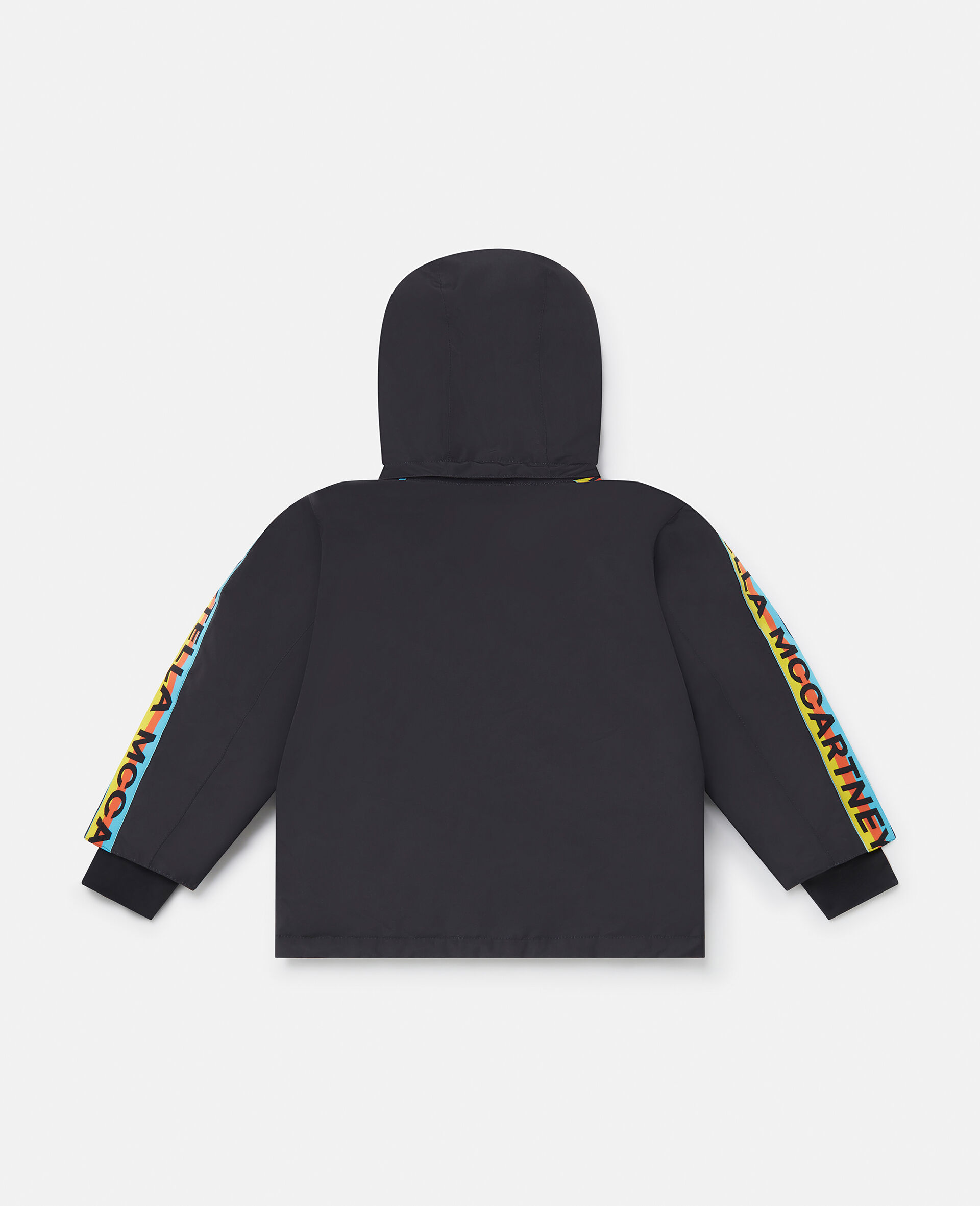 Logo Tape Hooded Windbreaker Jacket