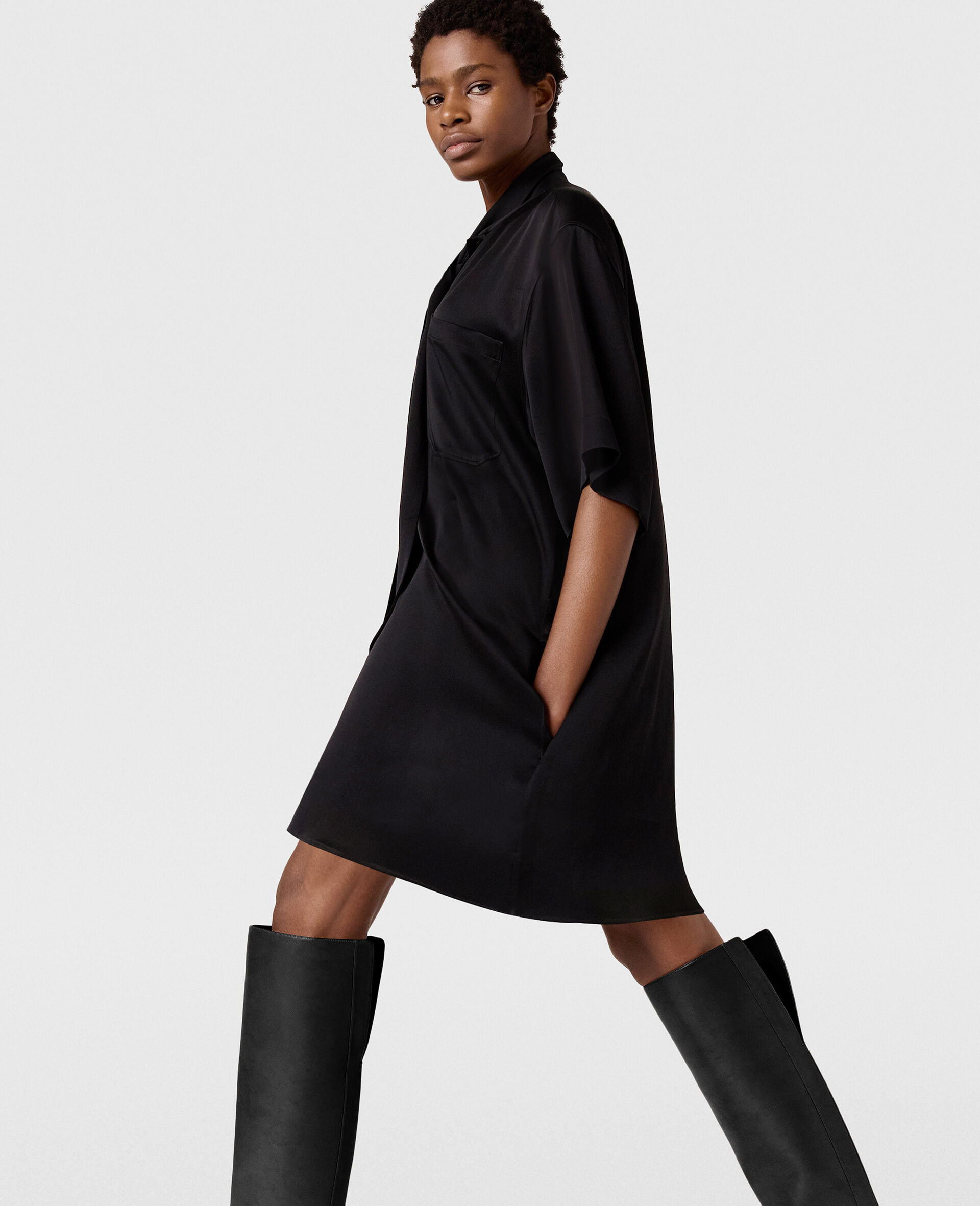 Tie Neck Mini Dress