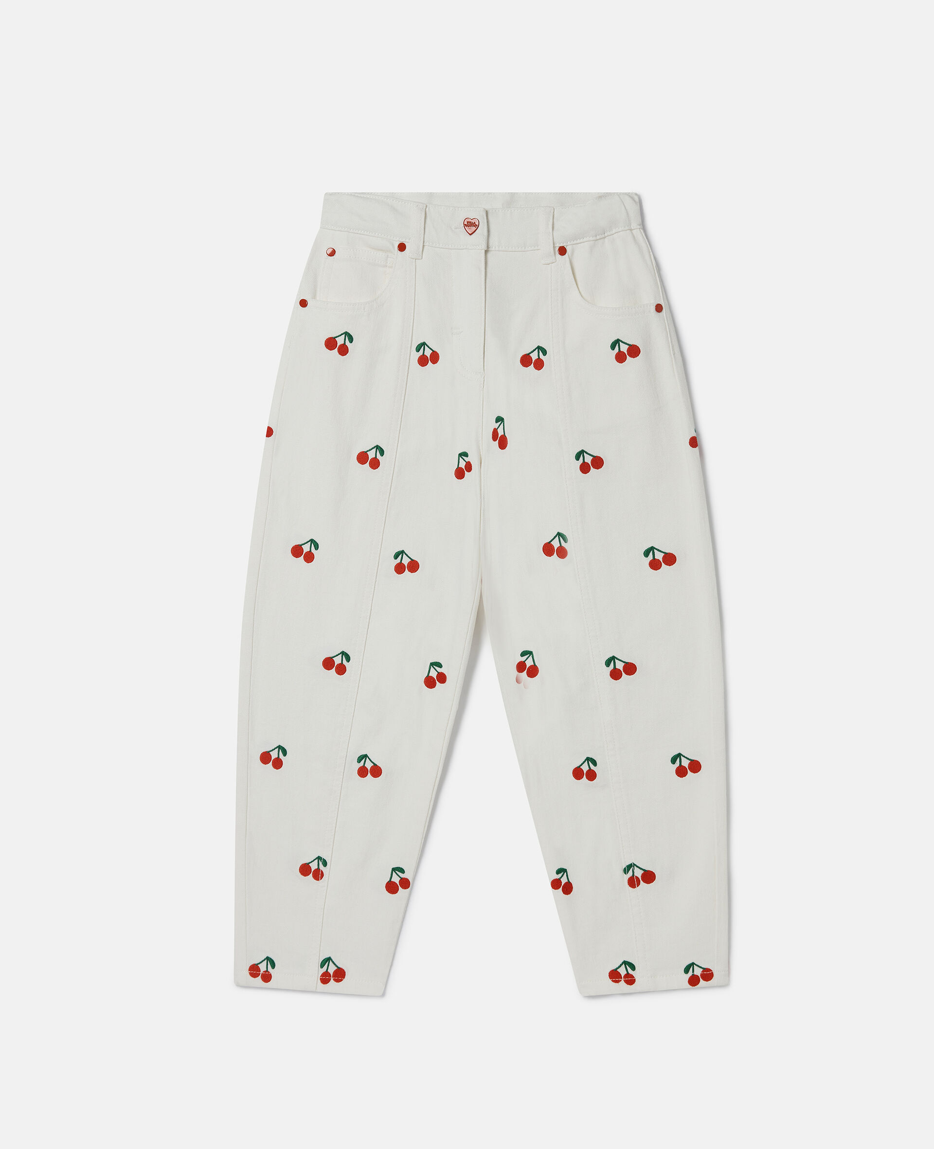 Cherry Embroidered Jeans