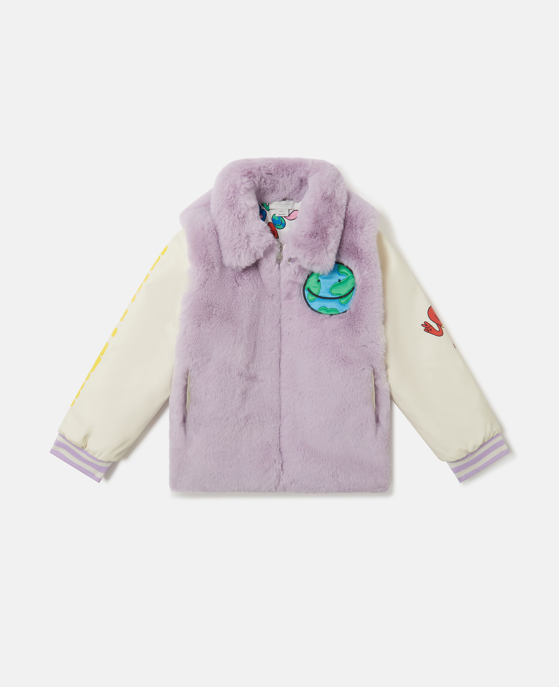 Earth Friends Graphic Plush Teddy Jacket