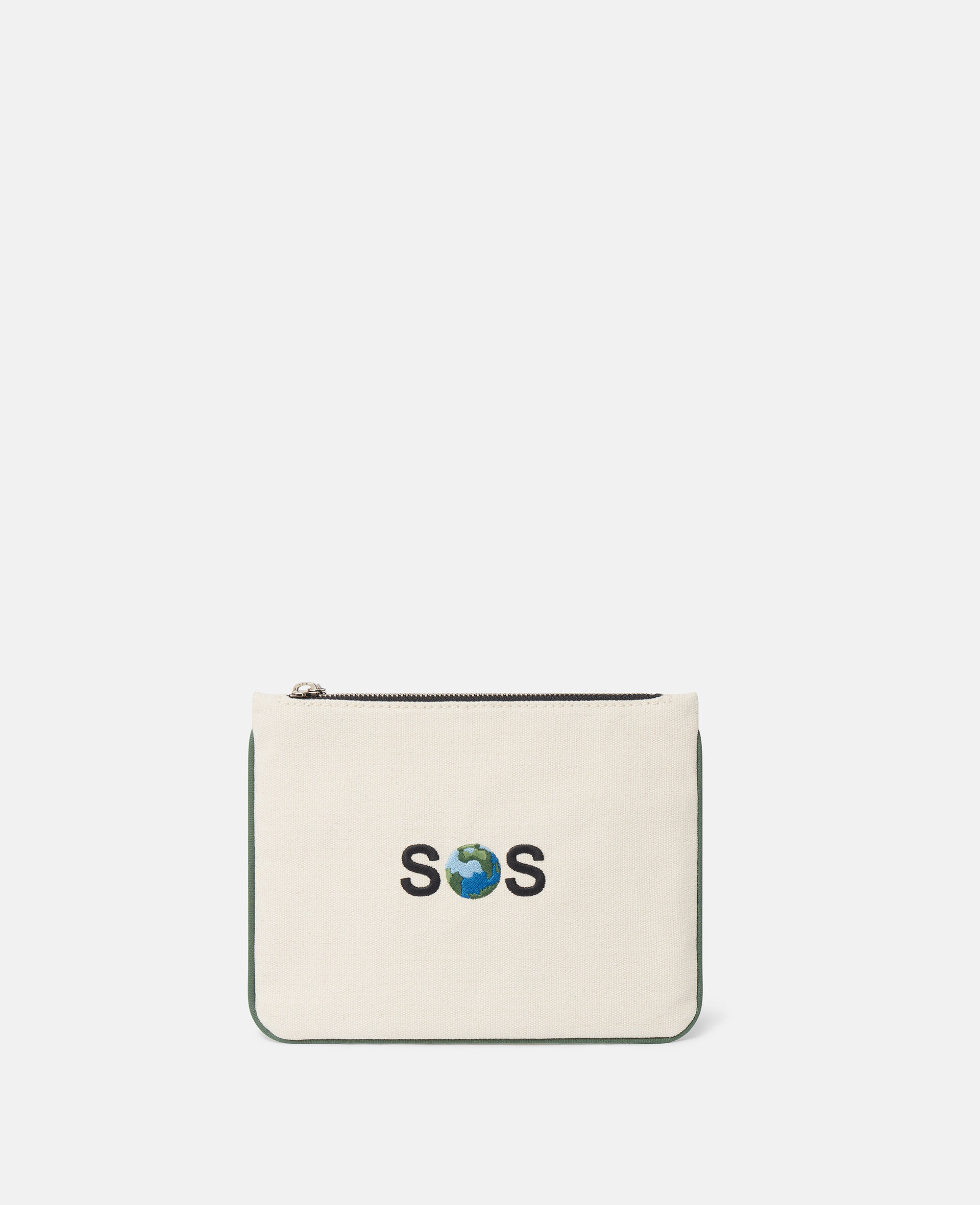 SOS Embroidered Zip Cardholder