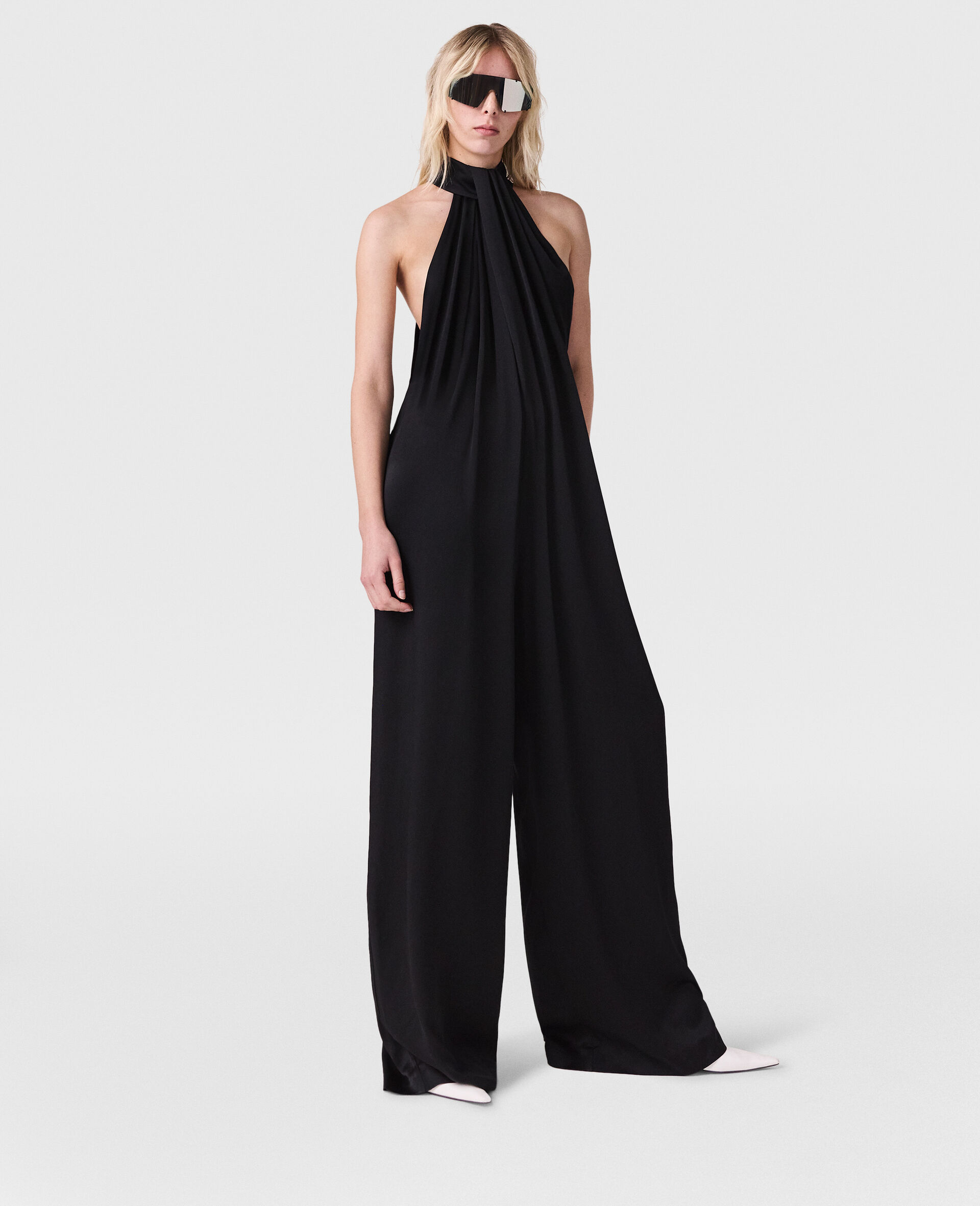 Halterneck Panel Jumpsuit