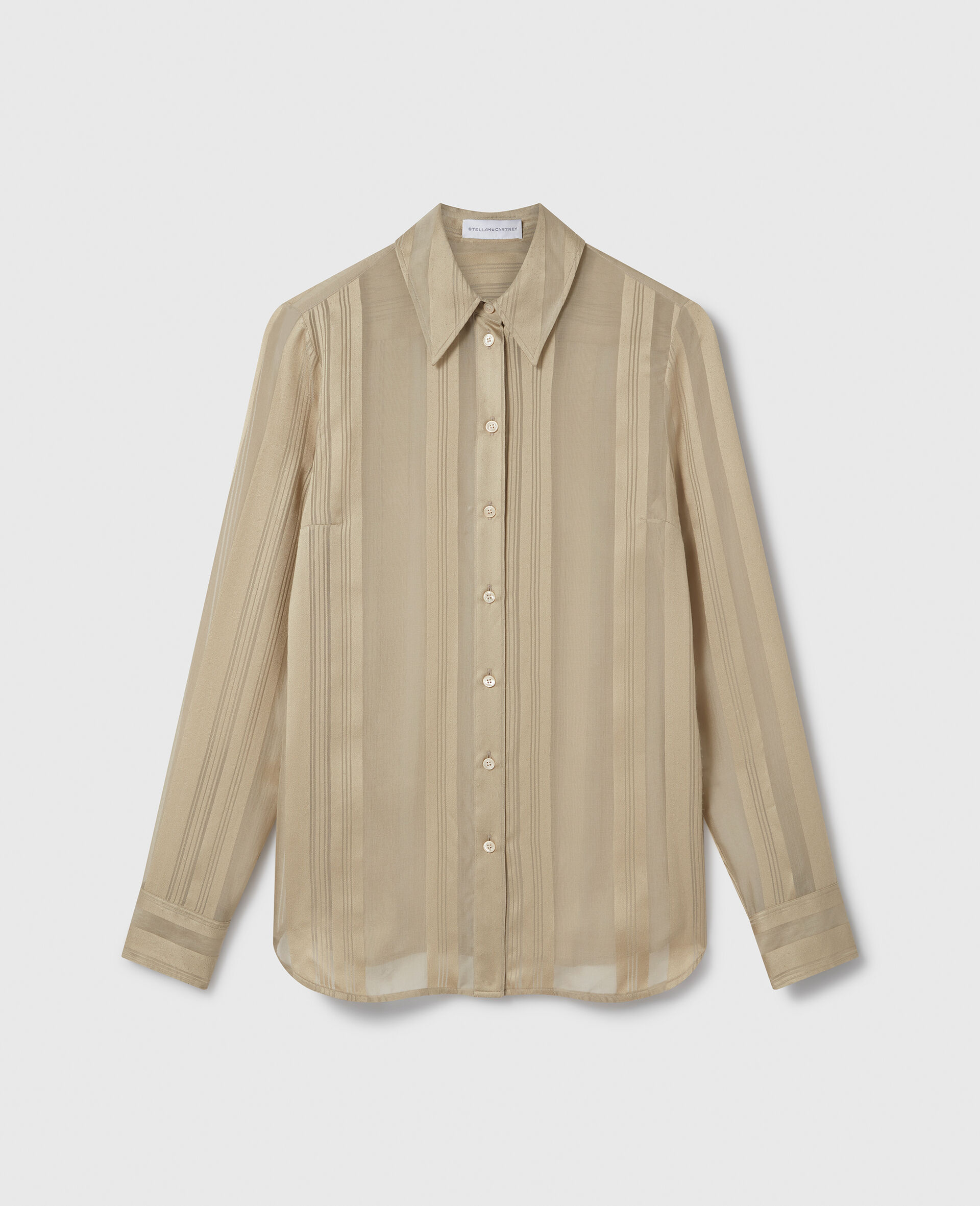 Sheer Striped Paneled Shirt