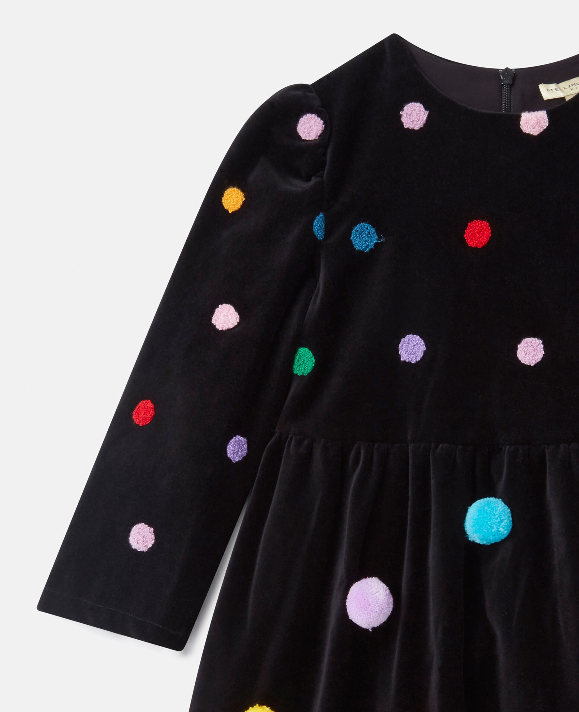 Fluffy Tassel Pleated Velvet Dress