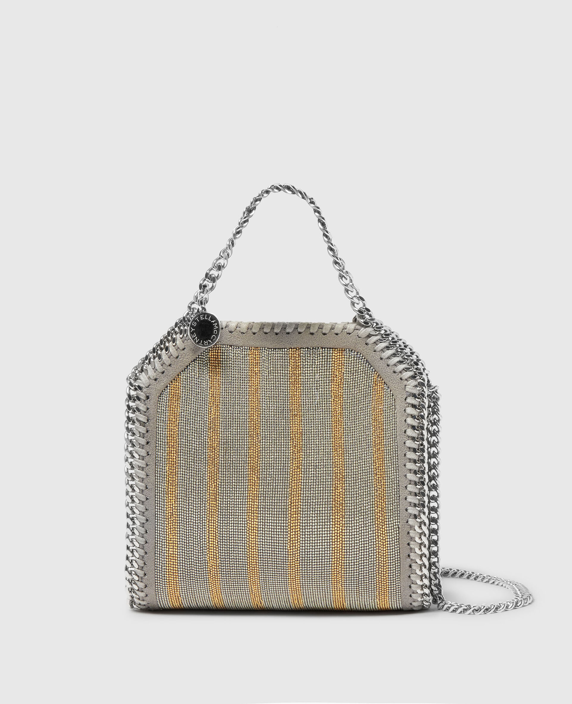 Limited-Edition Falabella Metallic Chain-Embroidered Tiny Tote Bag