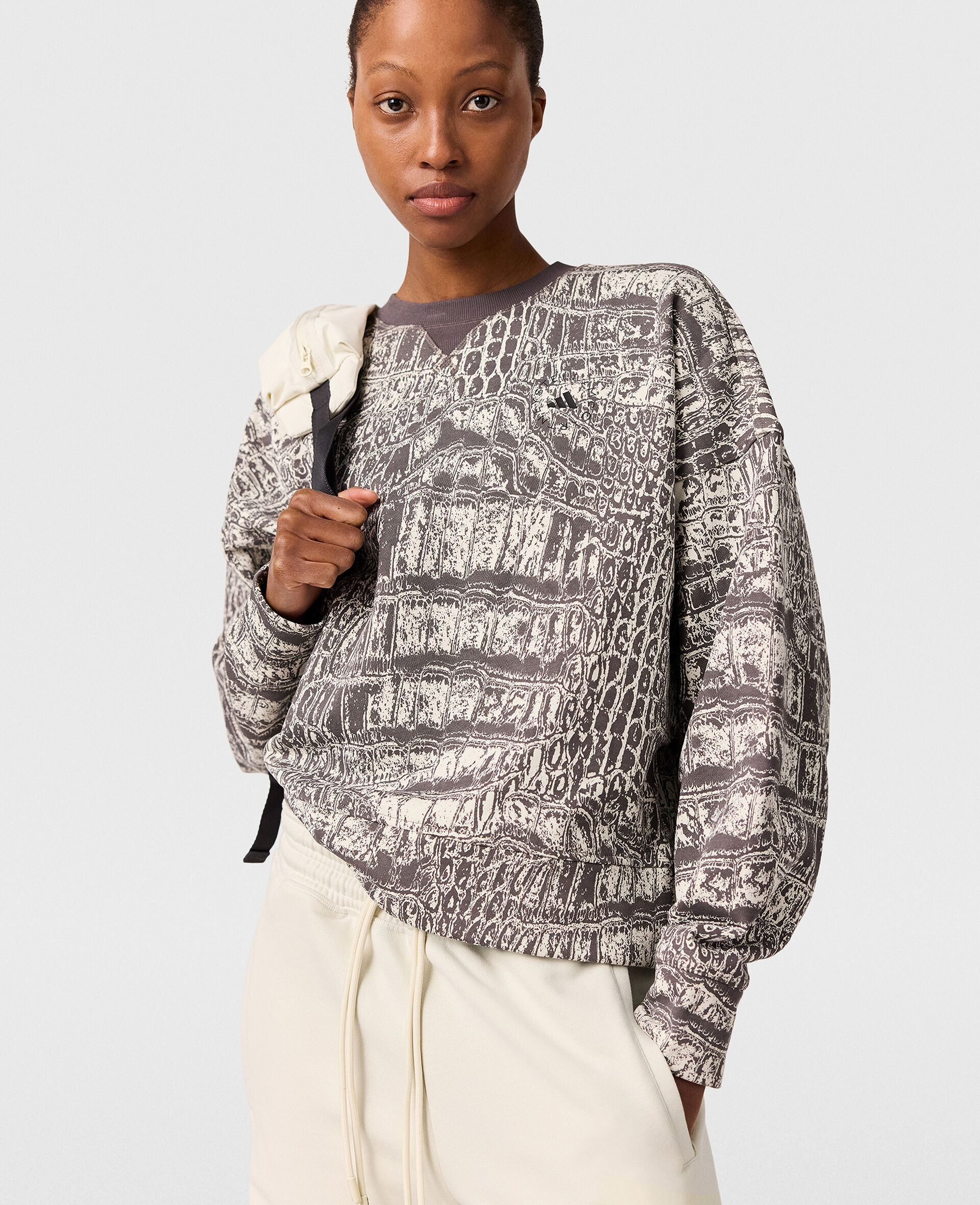 Logo Graphic Print Crewneck Sweatshirt