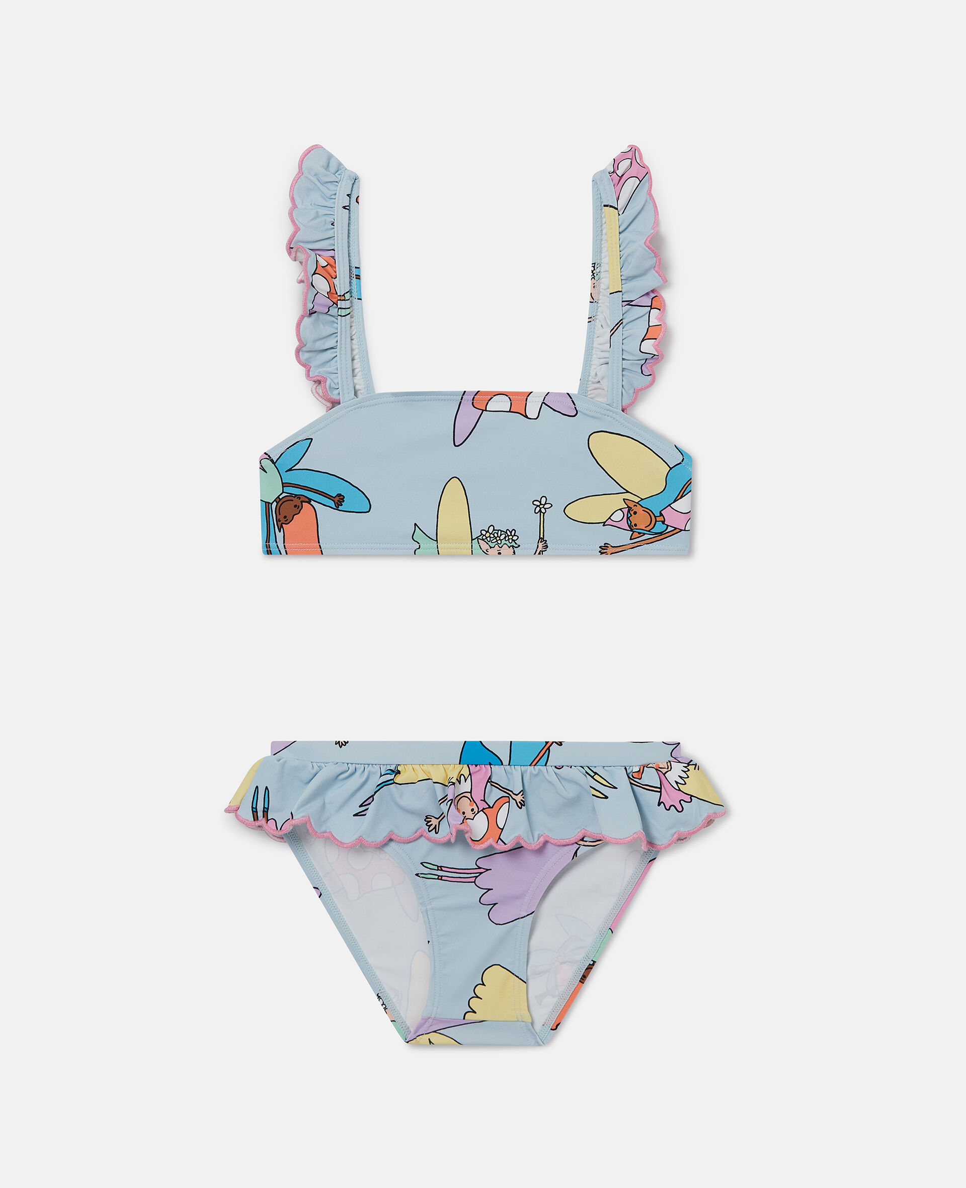 Fairies Print Frilled Bikini