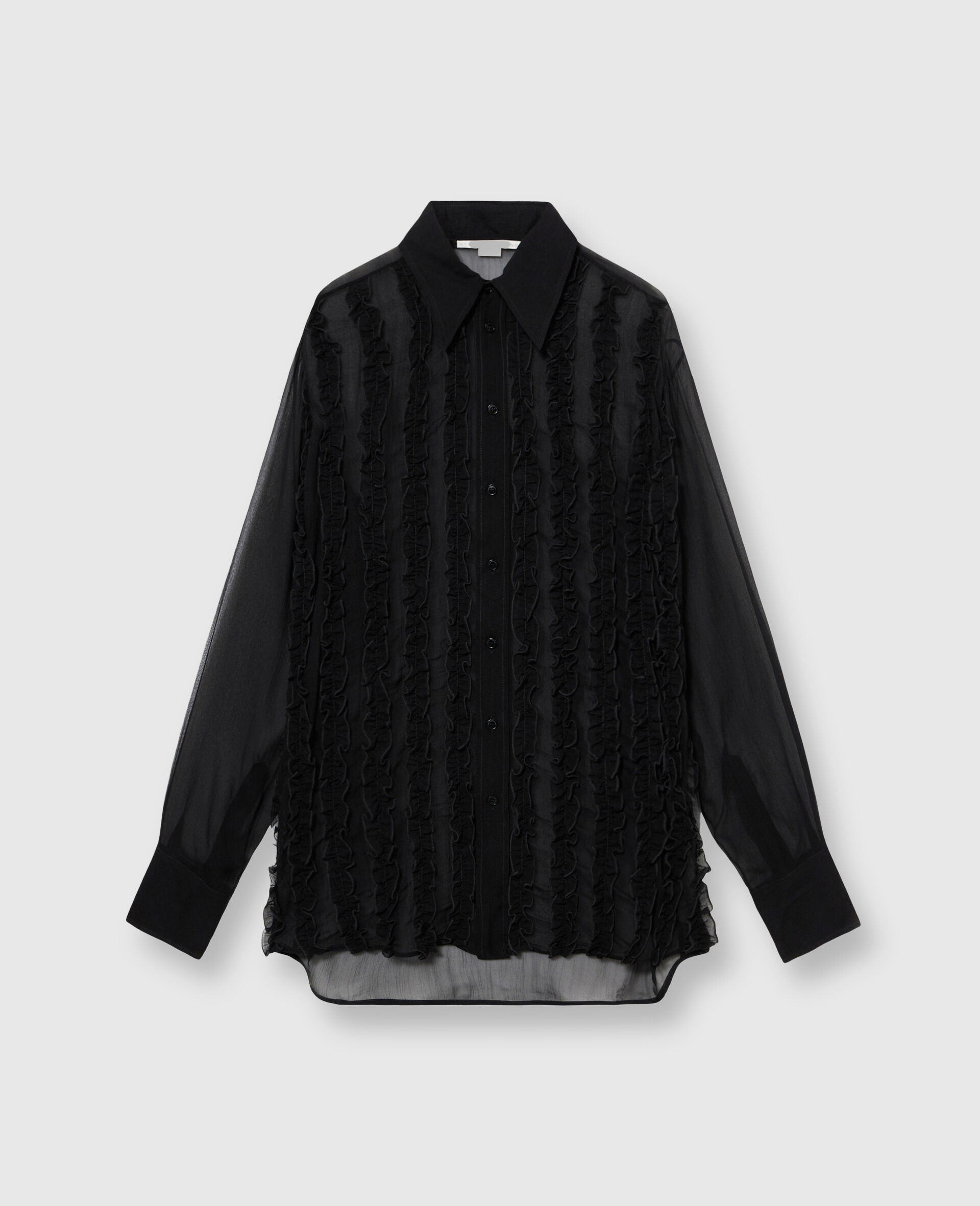 Sheer Ruffled Chiffon Shirt
