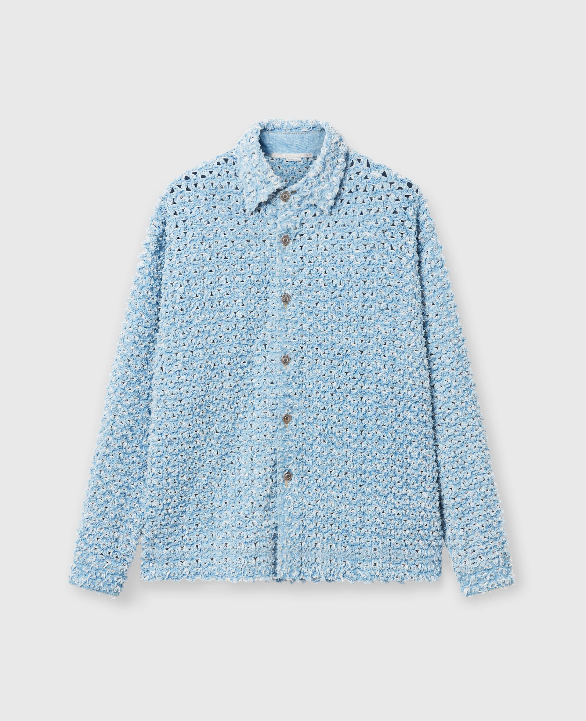Oversized Denim Bouclé Shirt